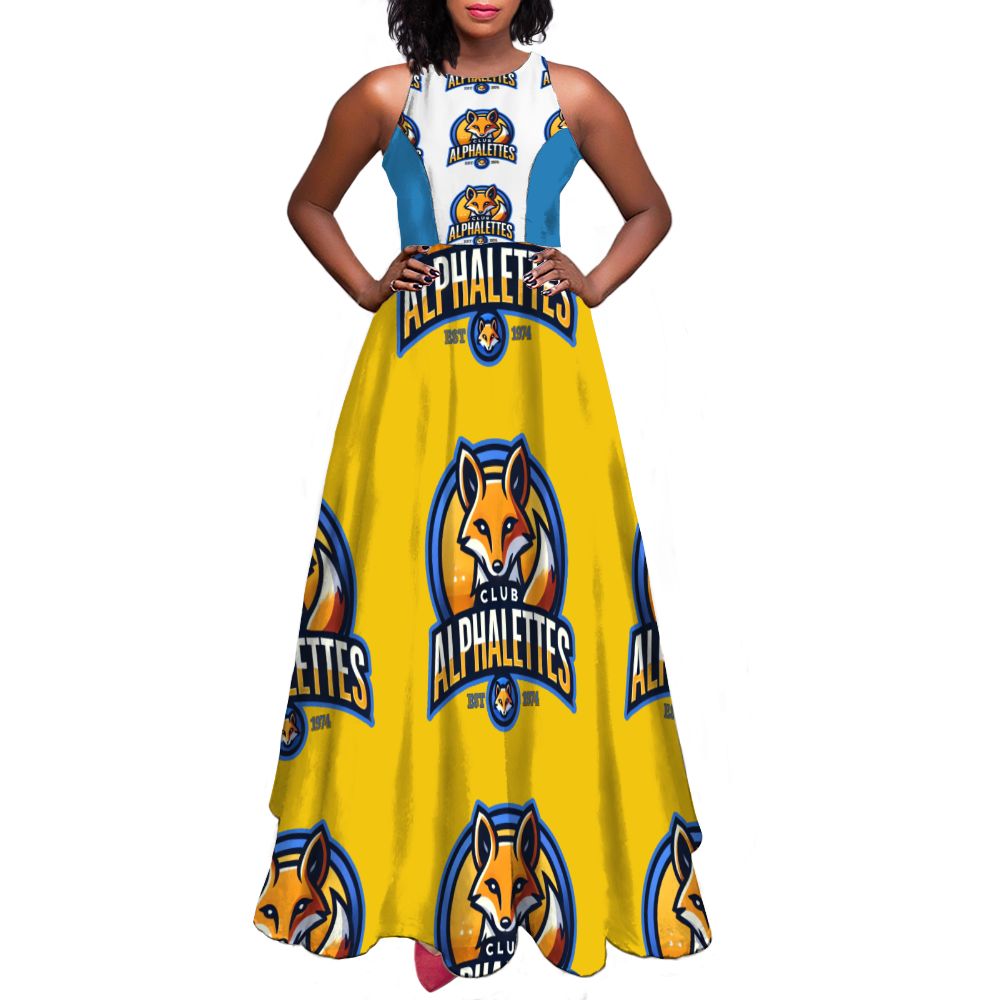 Club Alphalettes Sleeveless Long Hem Dress