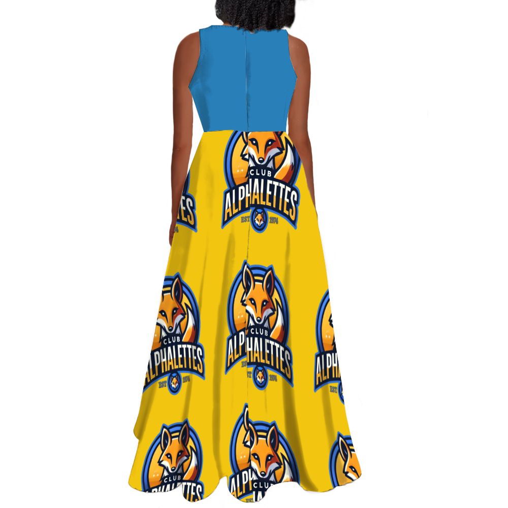 Club Alphalettes Sleeveless Long Hem Dress