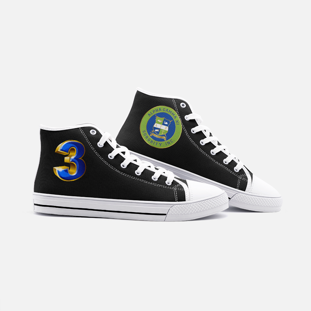 Alpha Gamma Xi Tr3 Unisex High Top Canvas Shoes