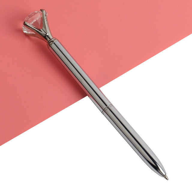 Kawaii Ballpoint Pen Big Gem Metal Ball Pen