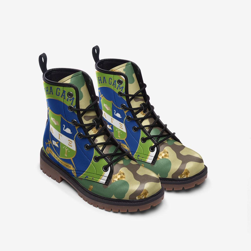 Alpha Gamma Xi Casual Leather Lightweight Boots