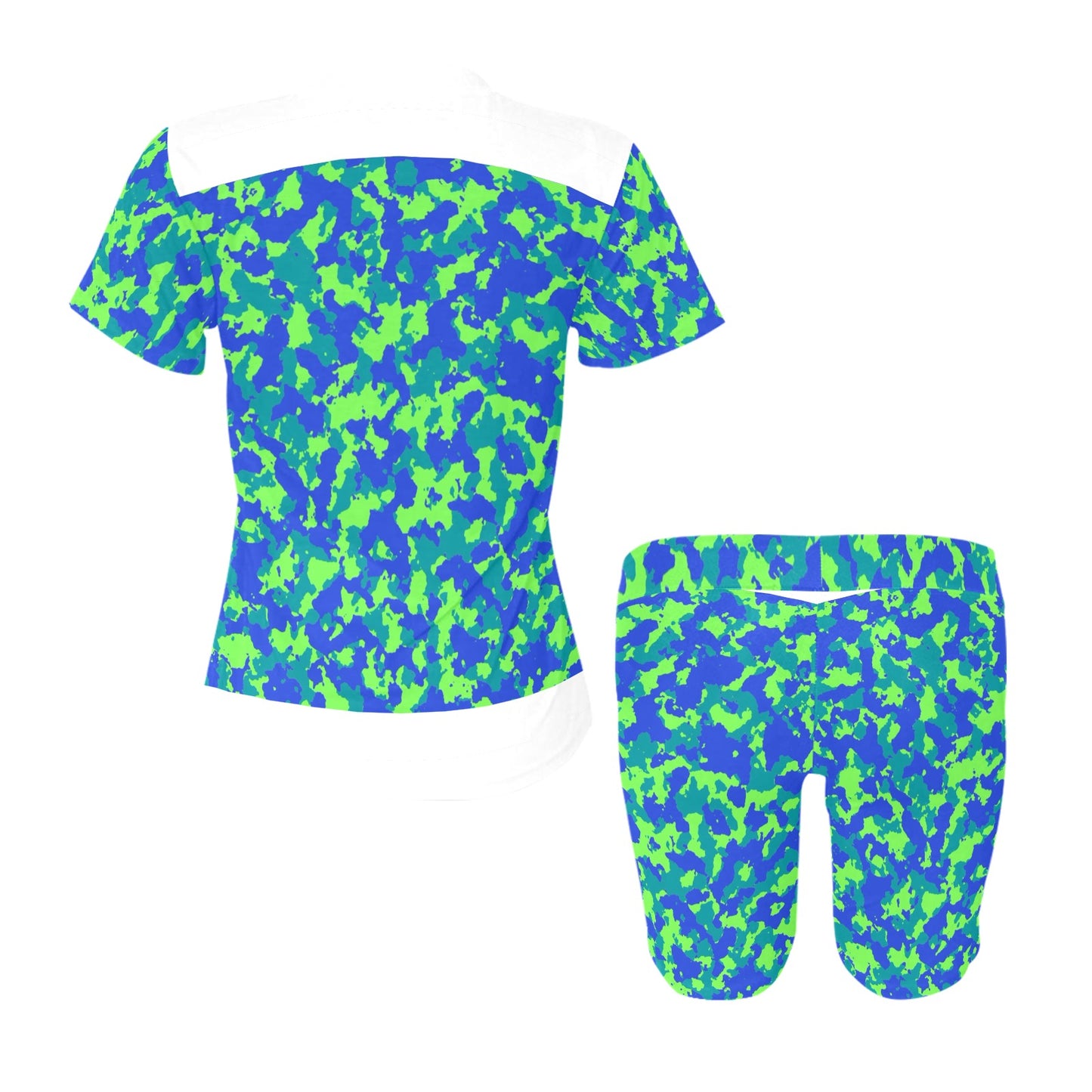 Camouflage Pattern Women's Short Yoga Set