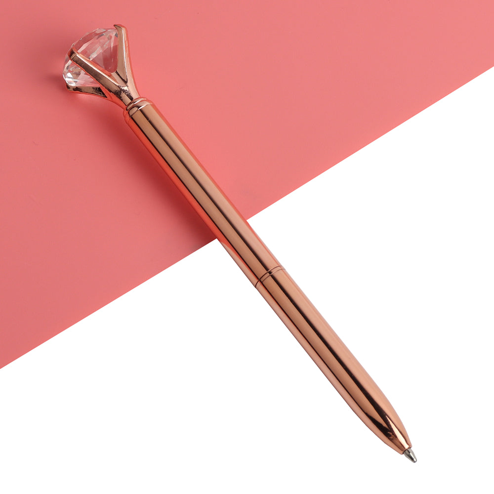 Kawaii Ballpoint Pen Big Gem Metal Ball Pen