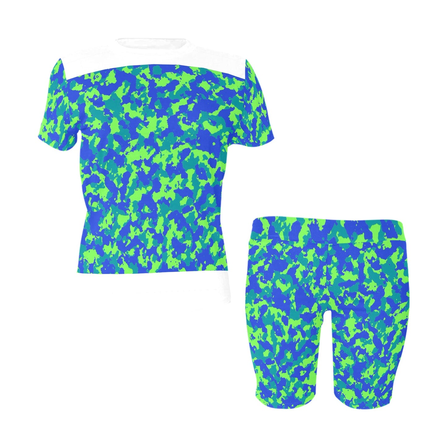 Camouflage Pattern Women's Short Yoga Set