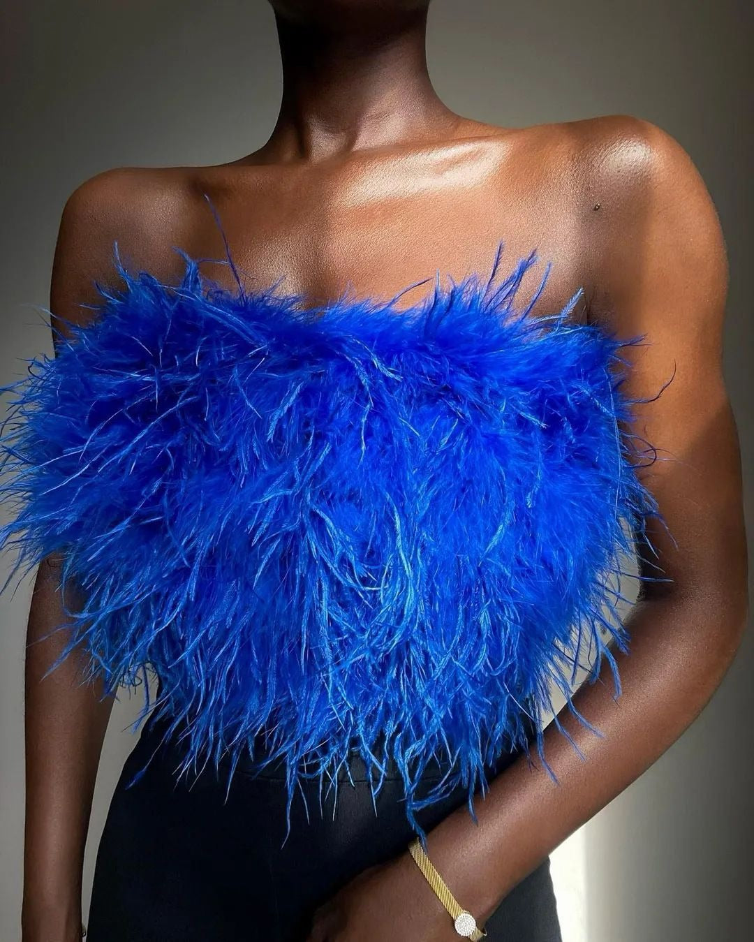 Fluffy Fur Tube Top
