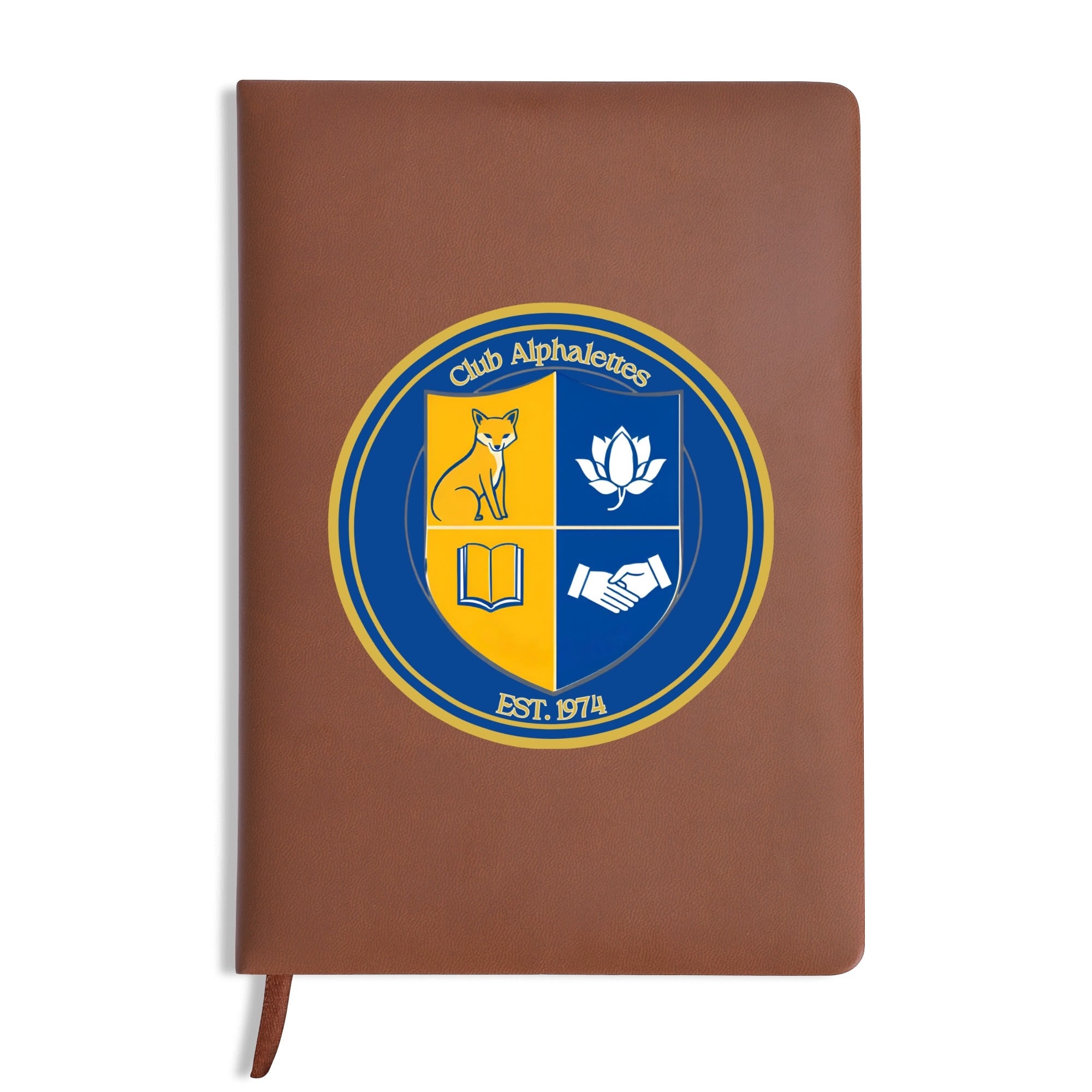 Club Alphalettes PU Black and Brown Notebook