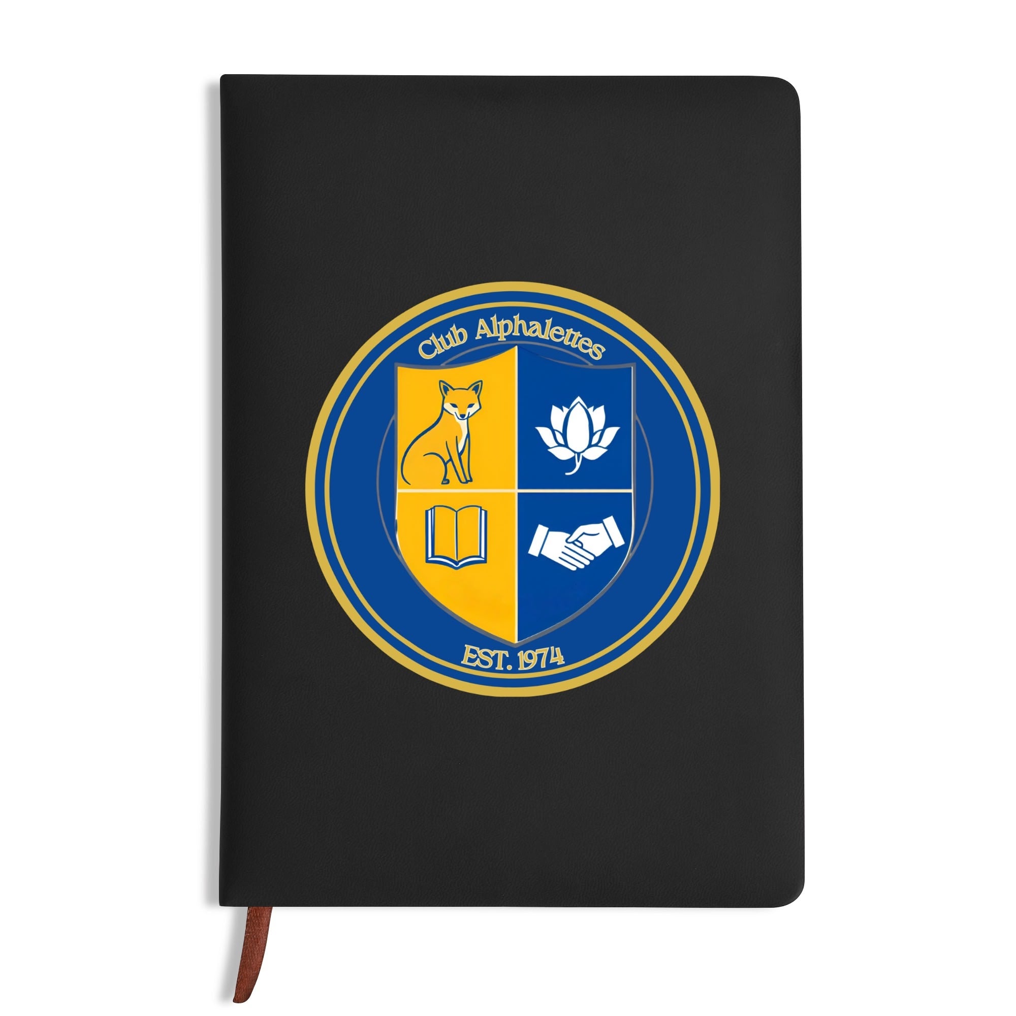 Club Alphalettes PU Black and Brown Notebook