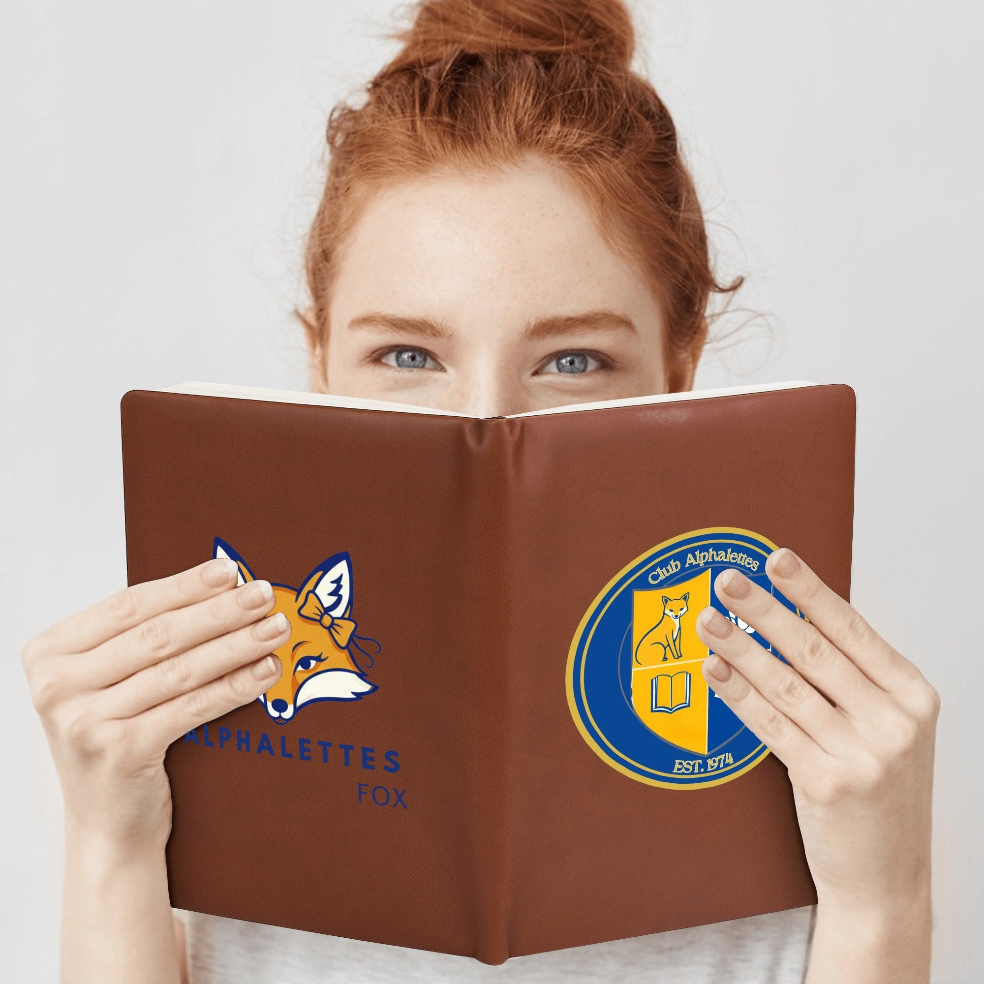 Club Alphalettes PU Black and Brown Notebook