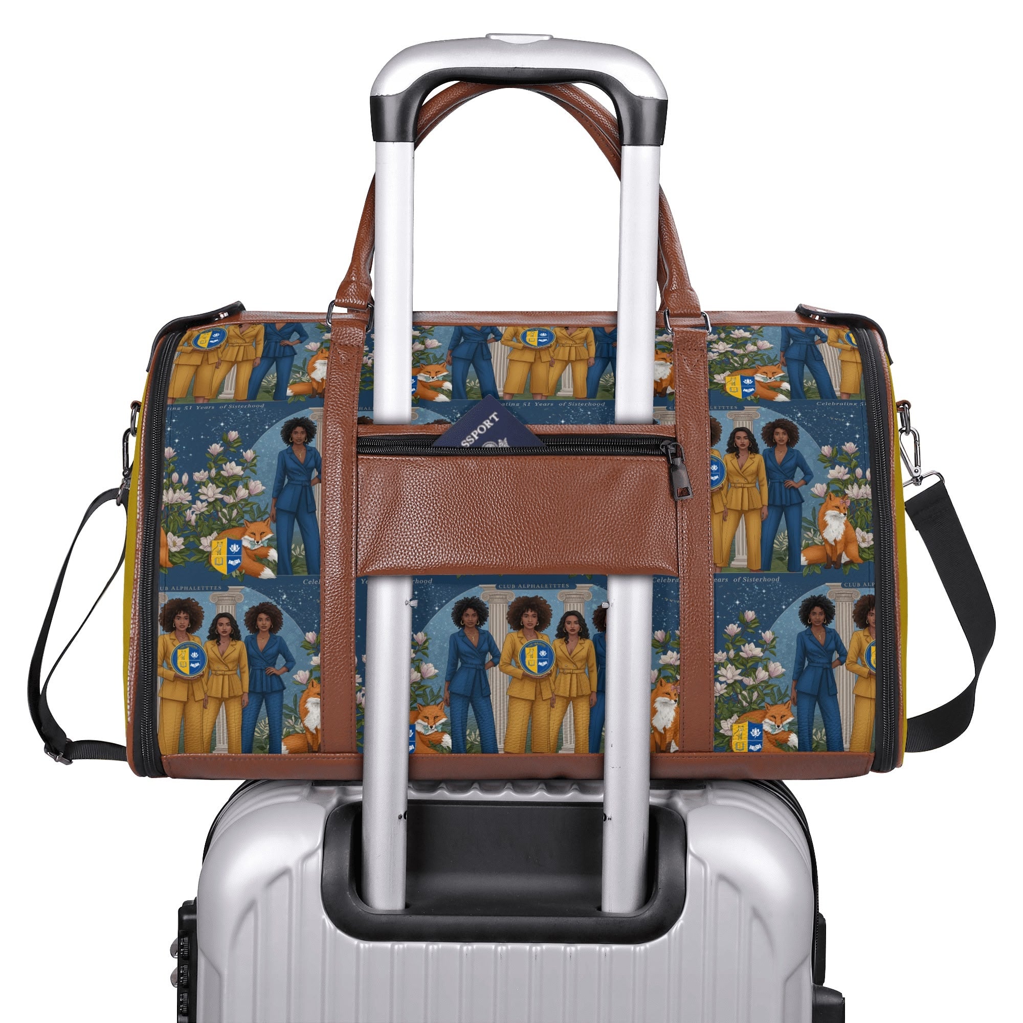 Club Alphalettes Leather Duffle Bag