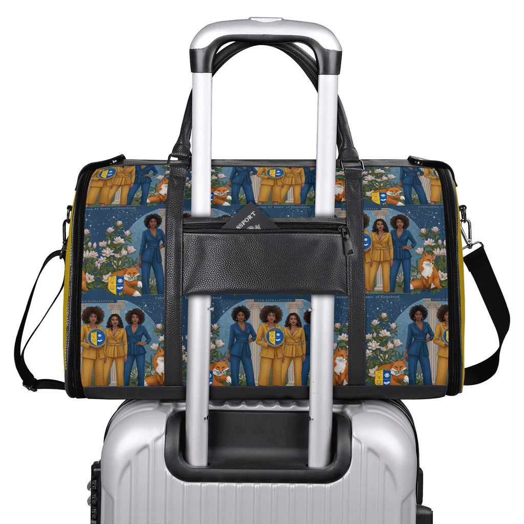Club Alphalettes Leather Duffle Bag