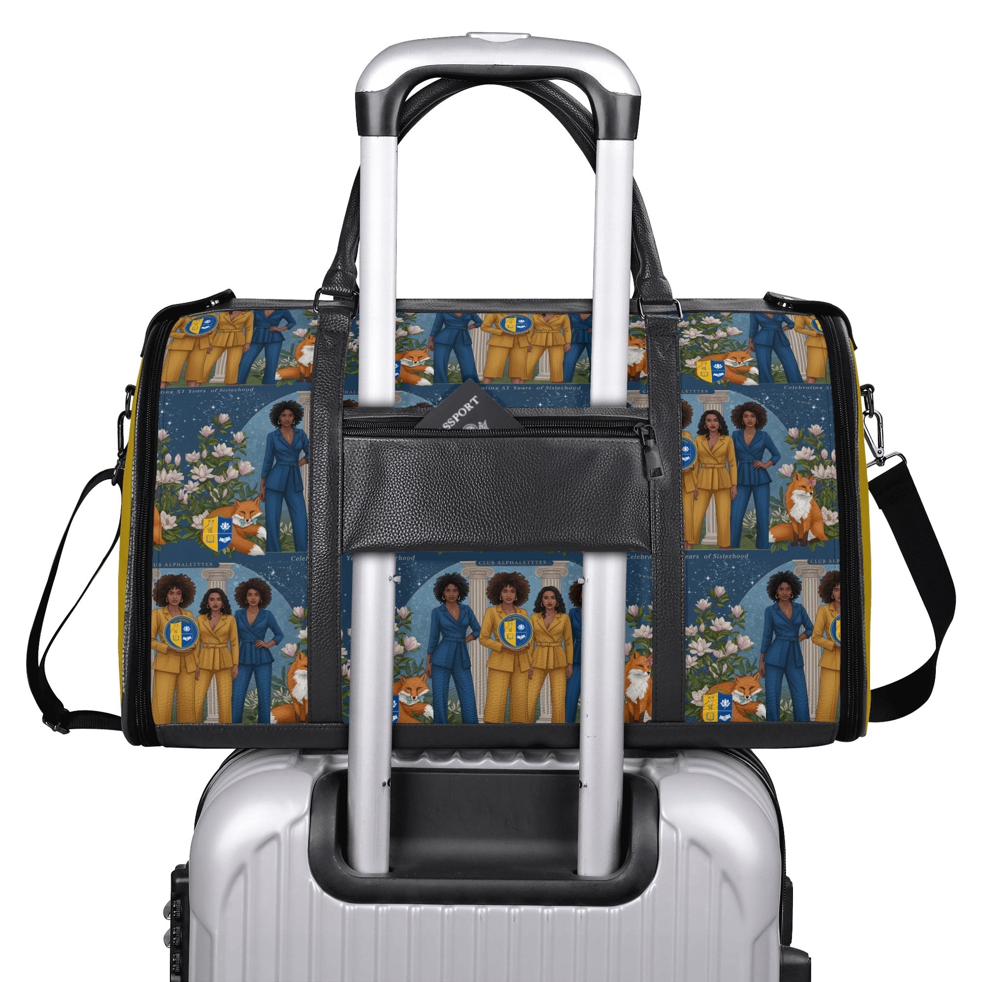 Club Alphalettes Leather Duffle Bag