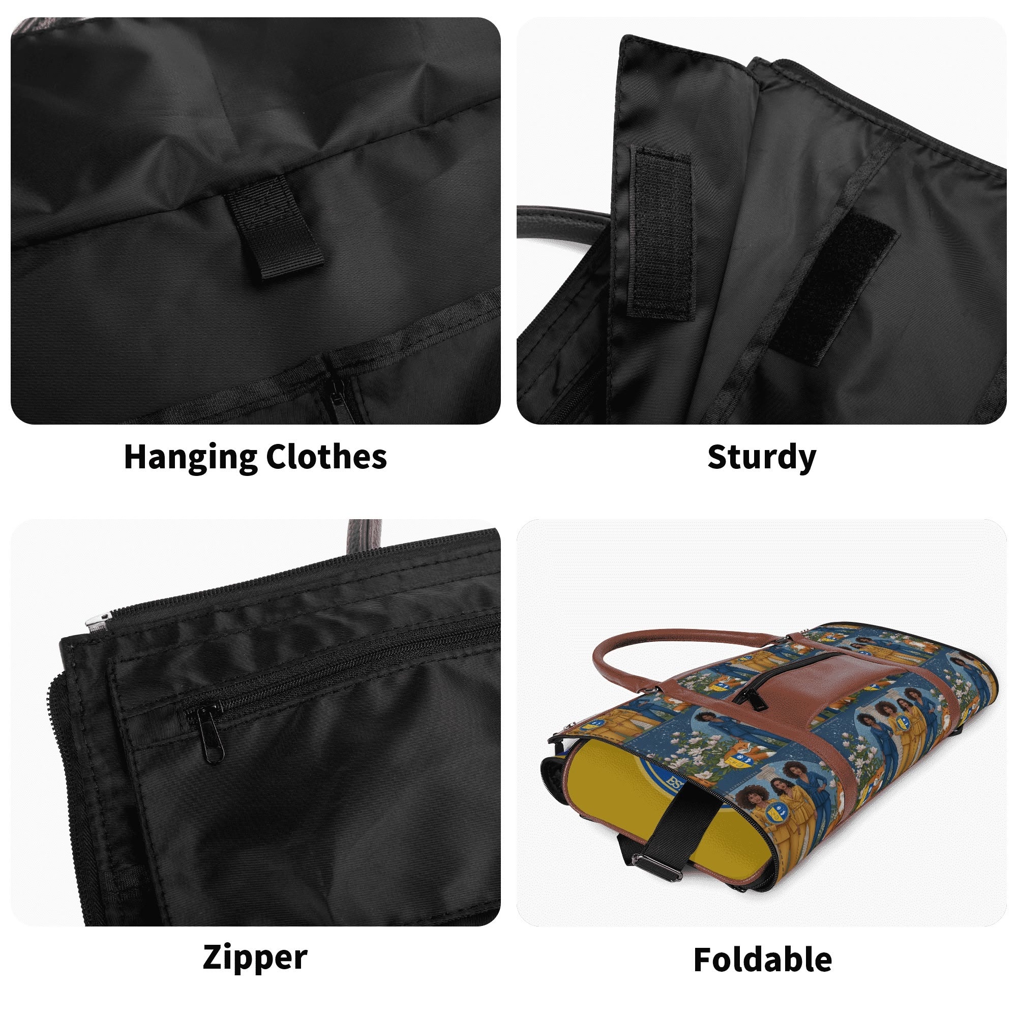 Club Alphalettes Leather Duffle Bag