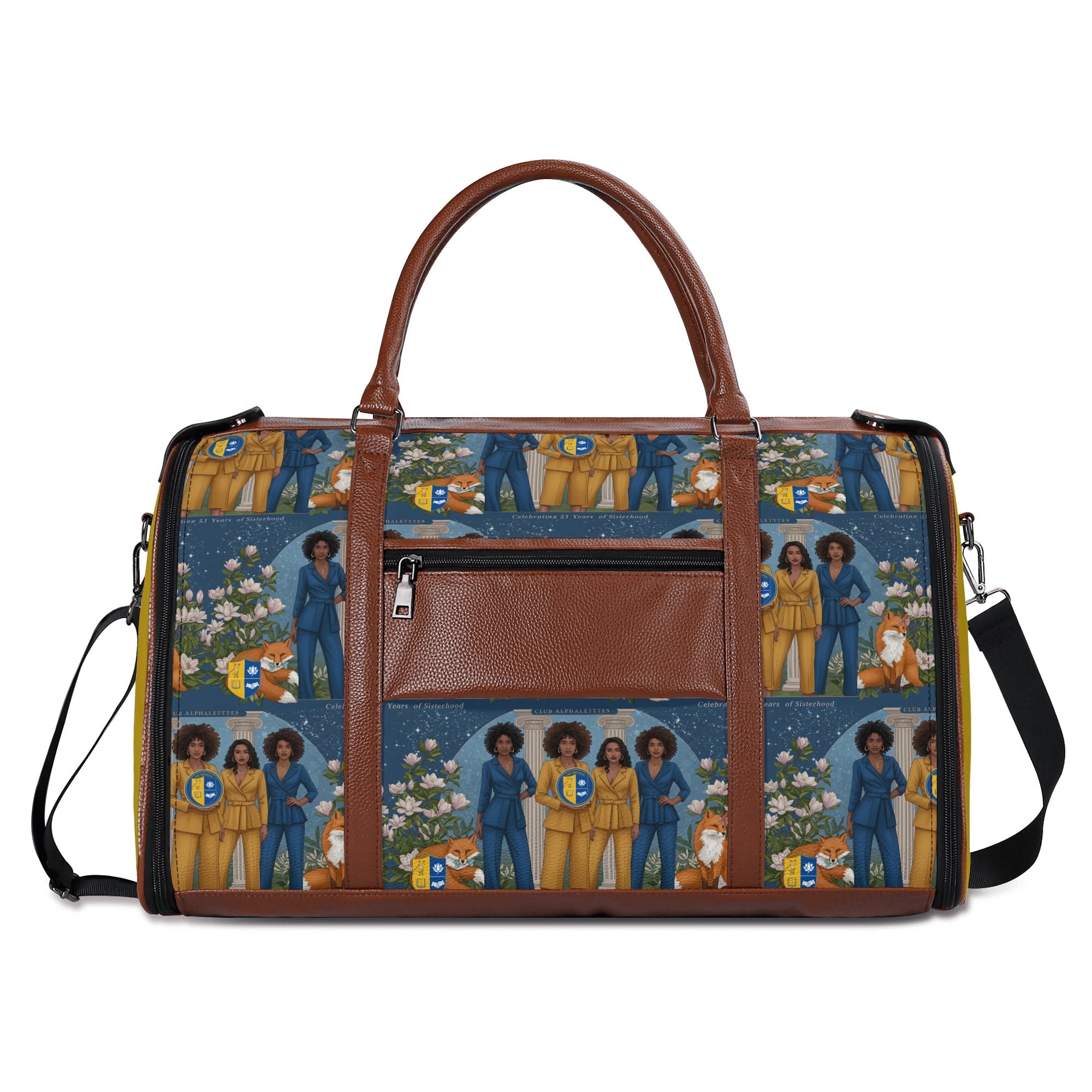 Club Alphalettes Leather Duffle Bag