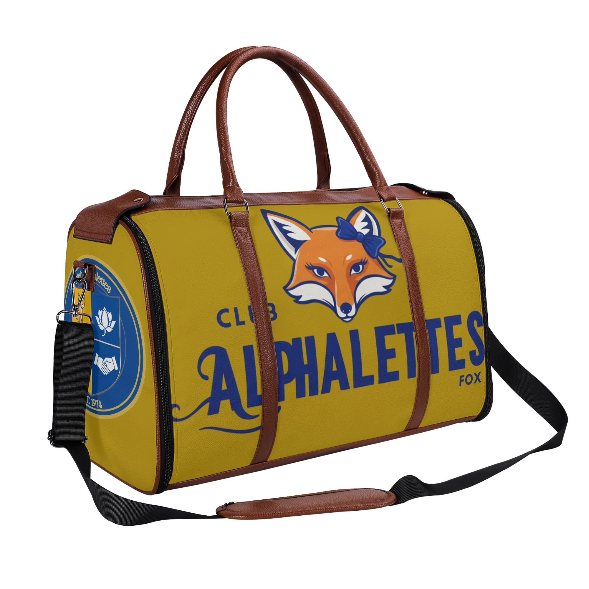 Club Alphalettes Leather Duffle Bag