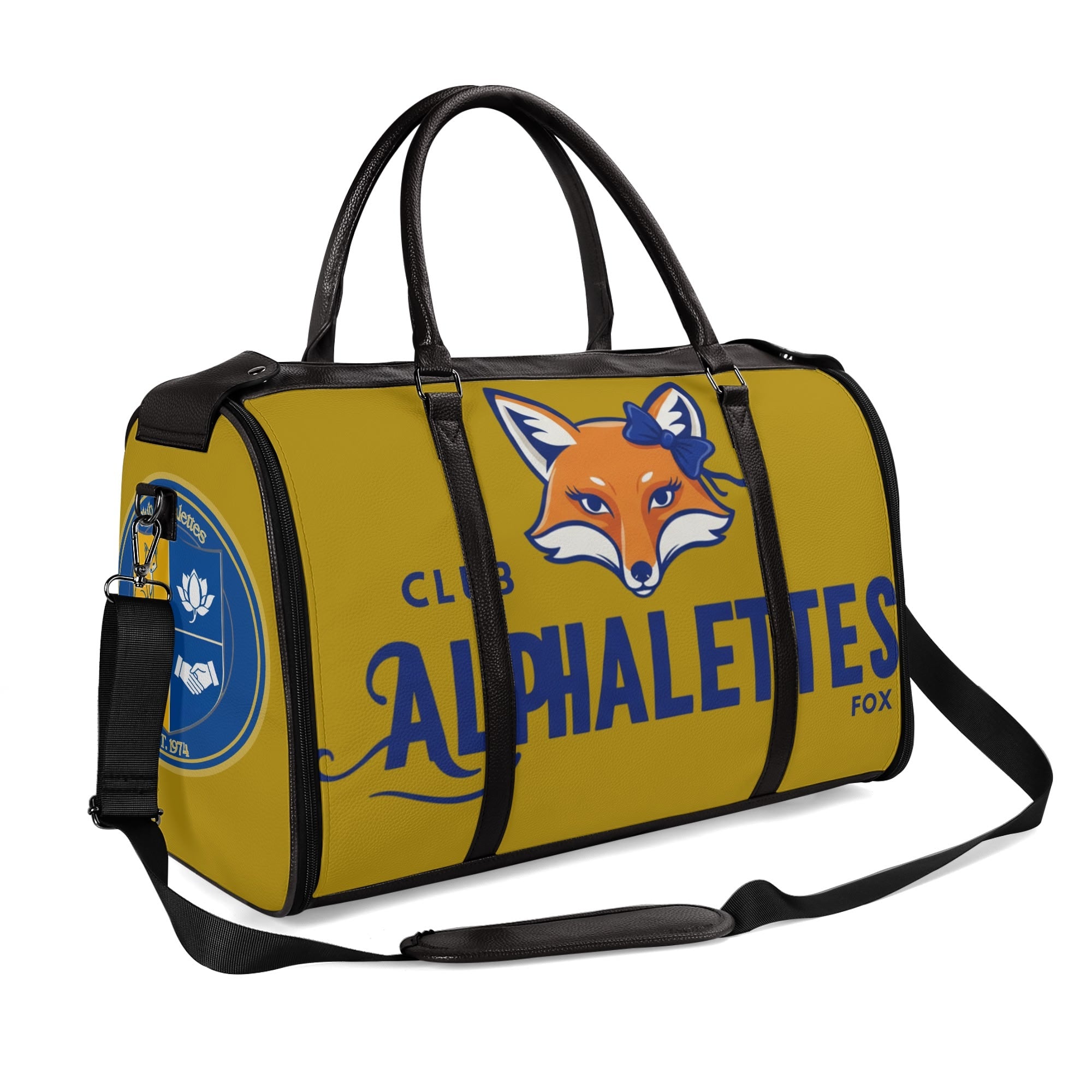 Club Alphalettes Leather Duffle Bag