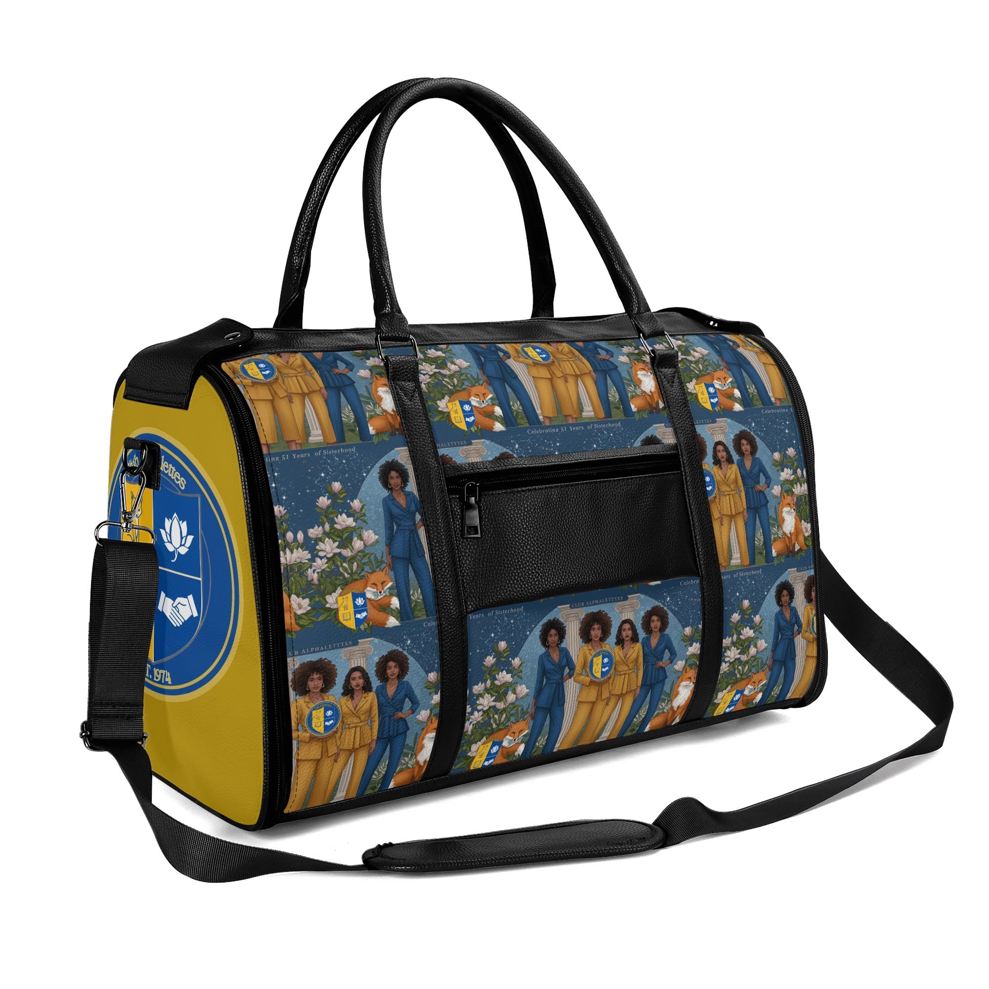 Club Alphalettes Leather Duffle Bag