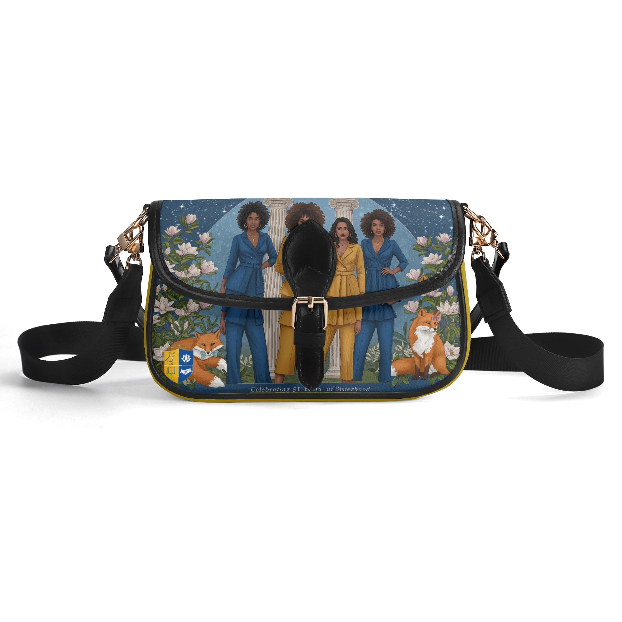 Club Alphalettes PU Chain Crossbody Bag