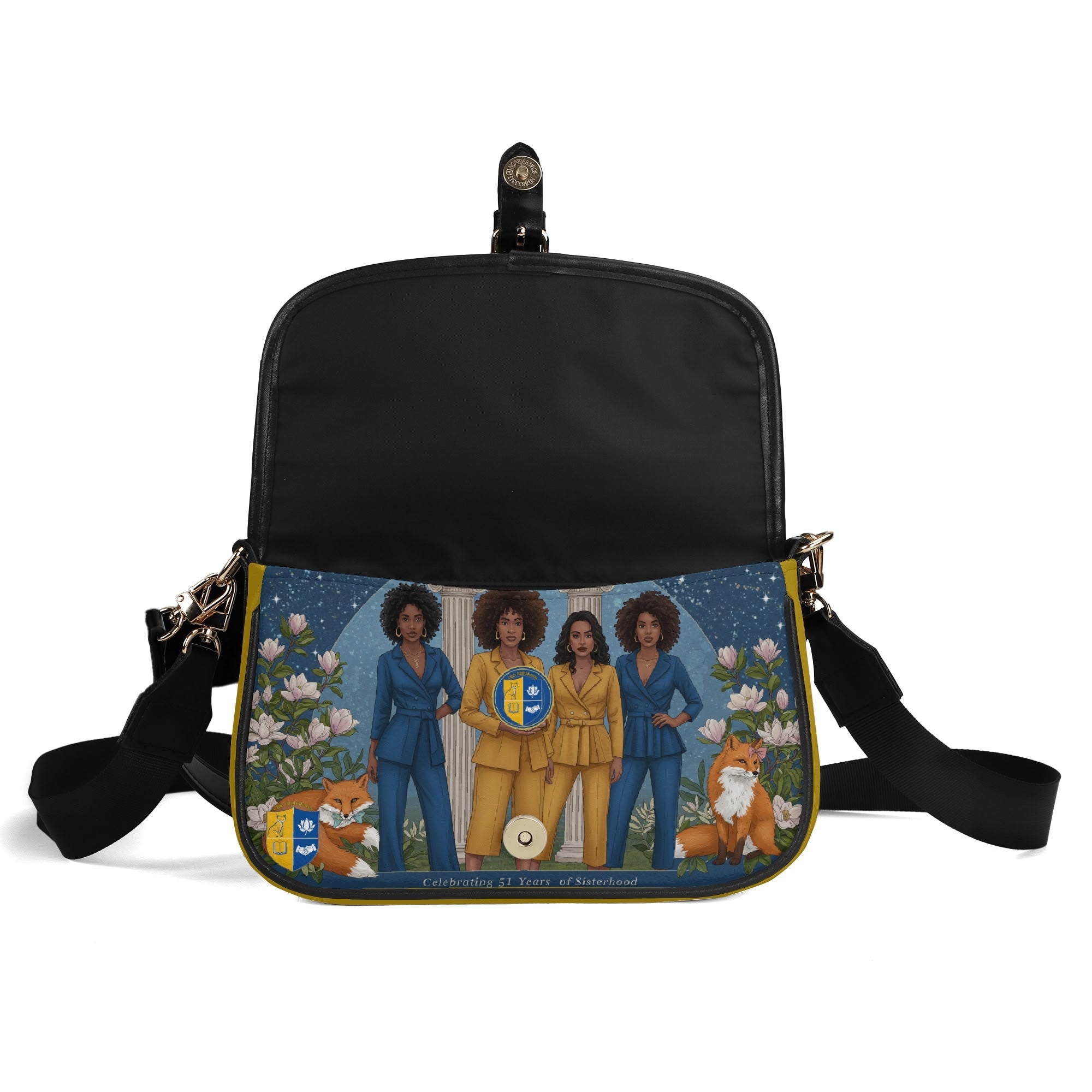 Club Alphalettes PU Chain Crossbody Bag