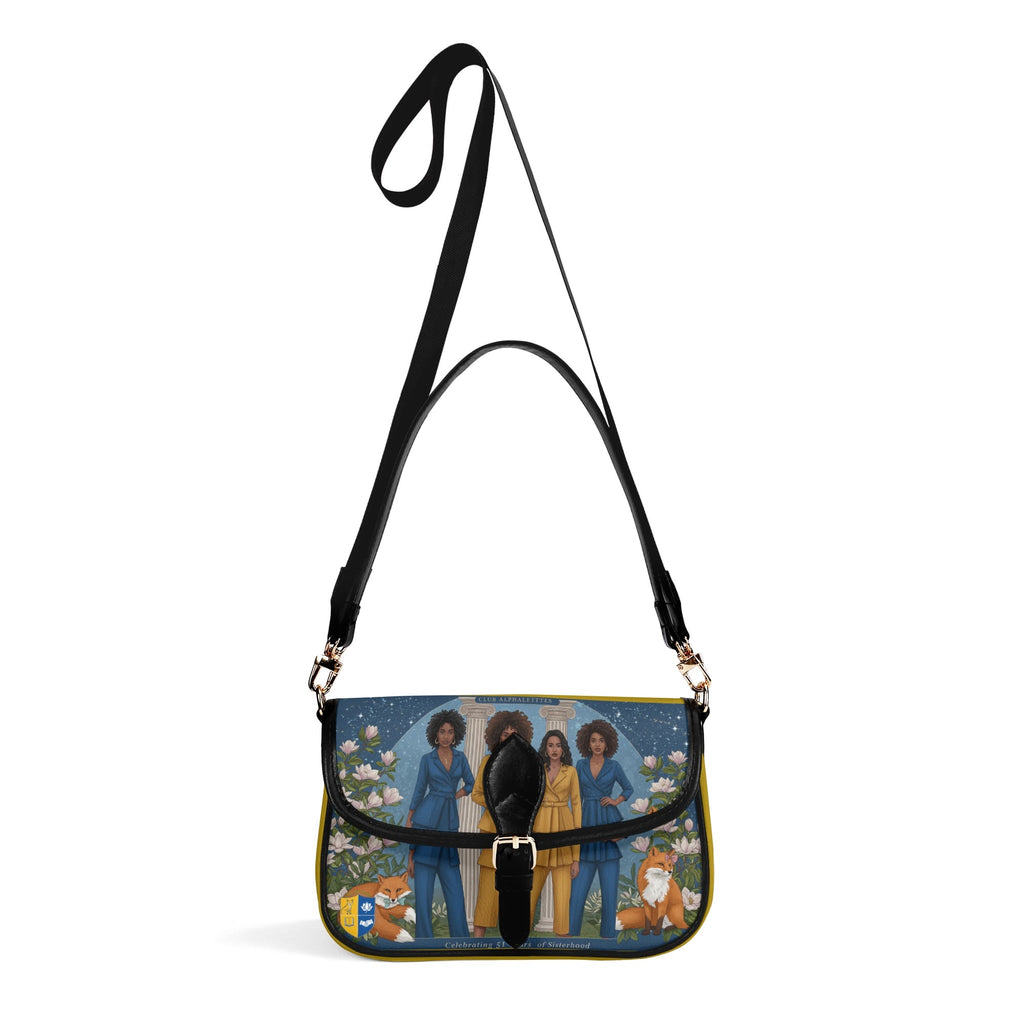 Club Alphalettes PU Chain Crossbody Bag