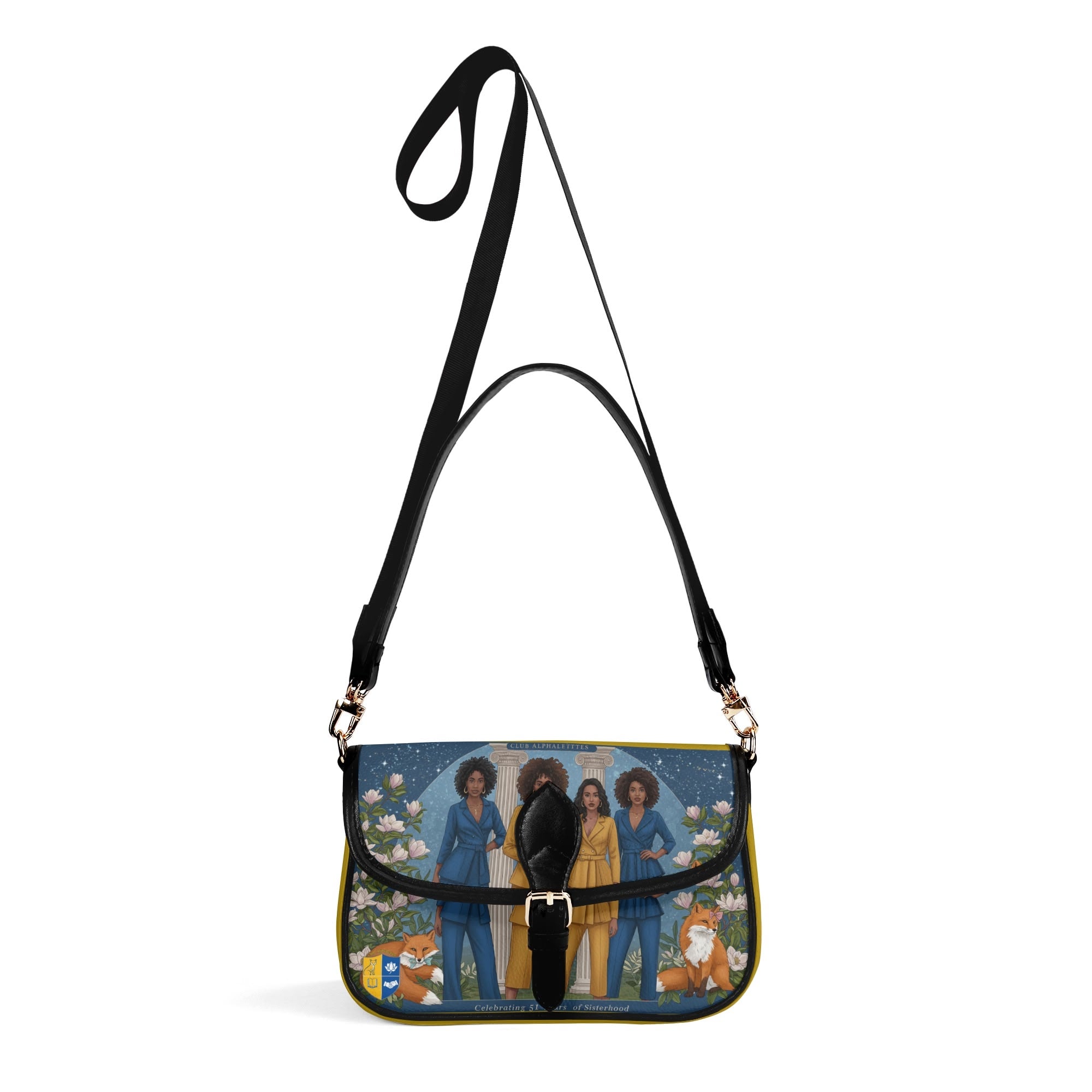 Club Alphalettes PU Chain Crossbody Bag