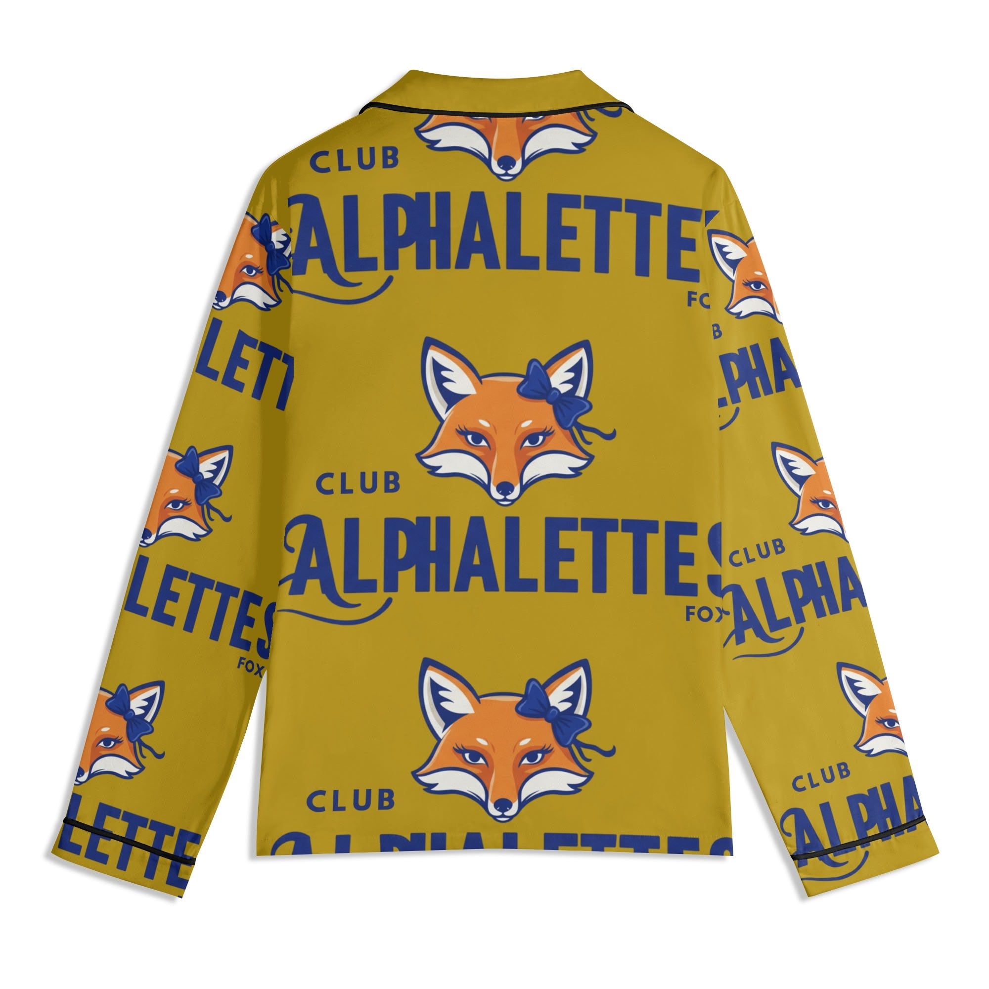 Club Alphalettes Long Sleeve Adult Nightwear Pajama Set