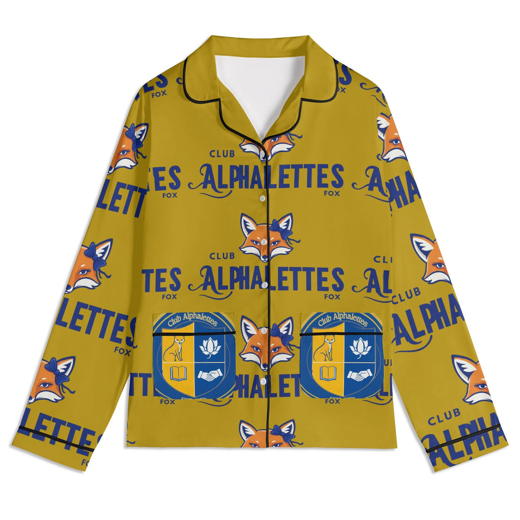 Club Alphalettes Long Sleeve Adult Nightwear Pajama Set