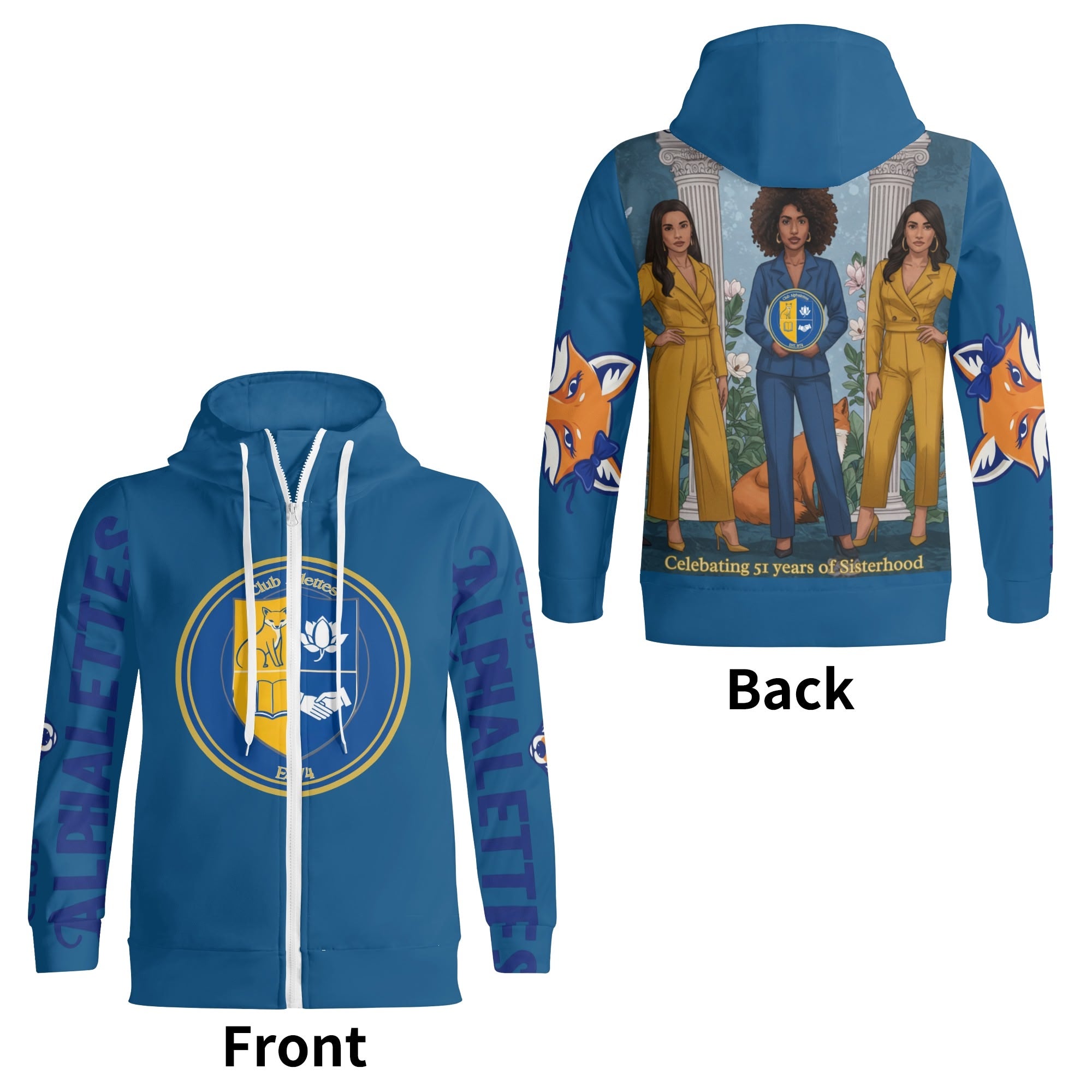 Club Alphalettes Full Zip Hoodie