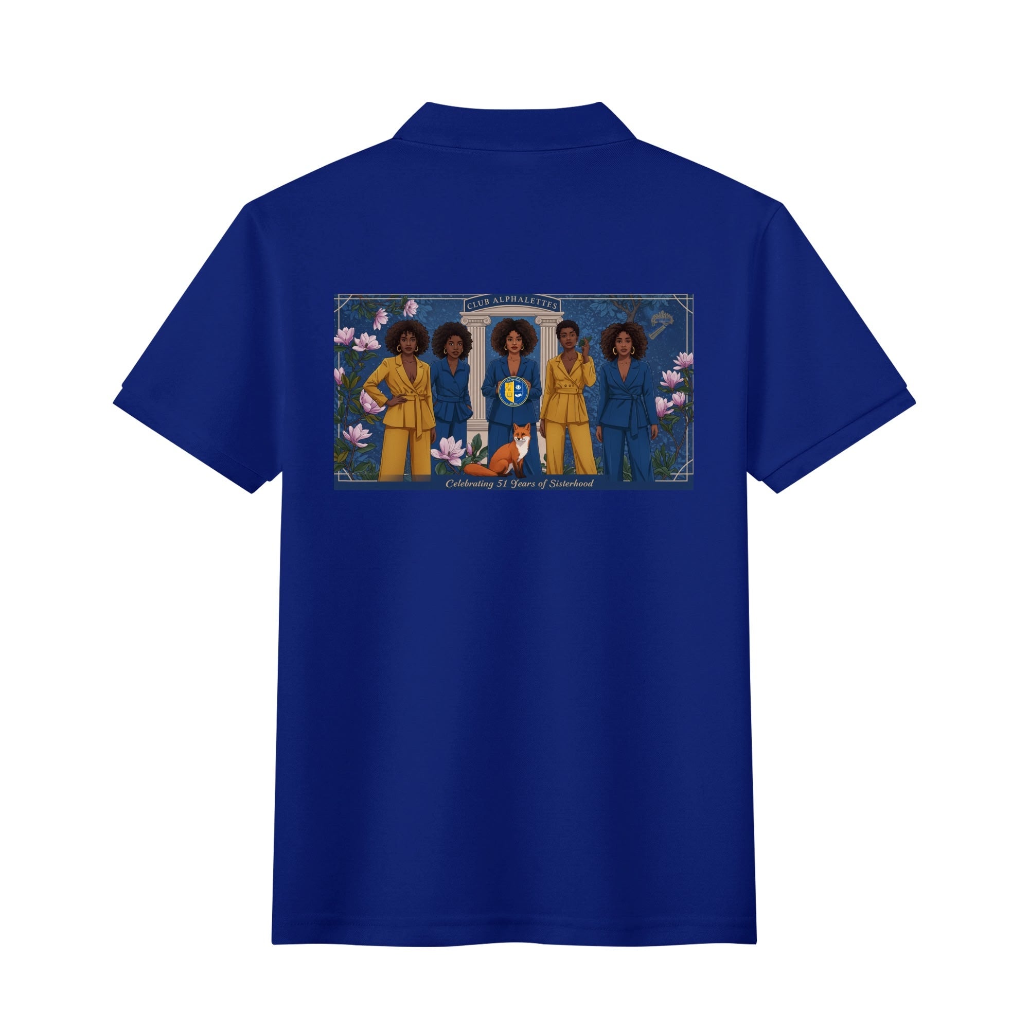 Club Alphalettes Printed Cotton Polo Shirt