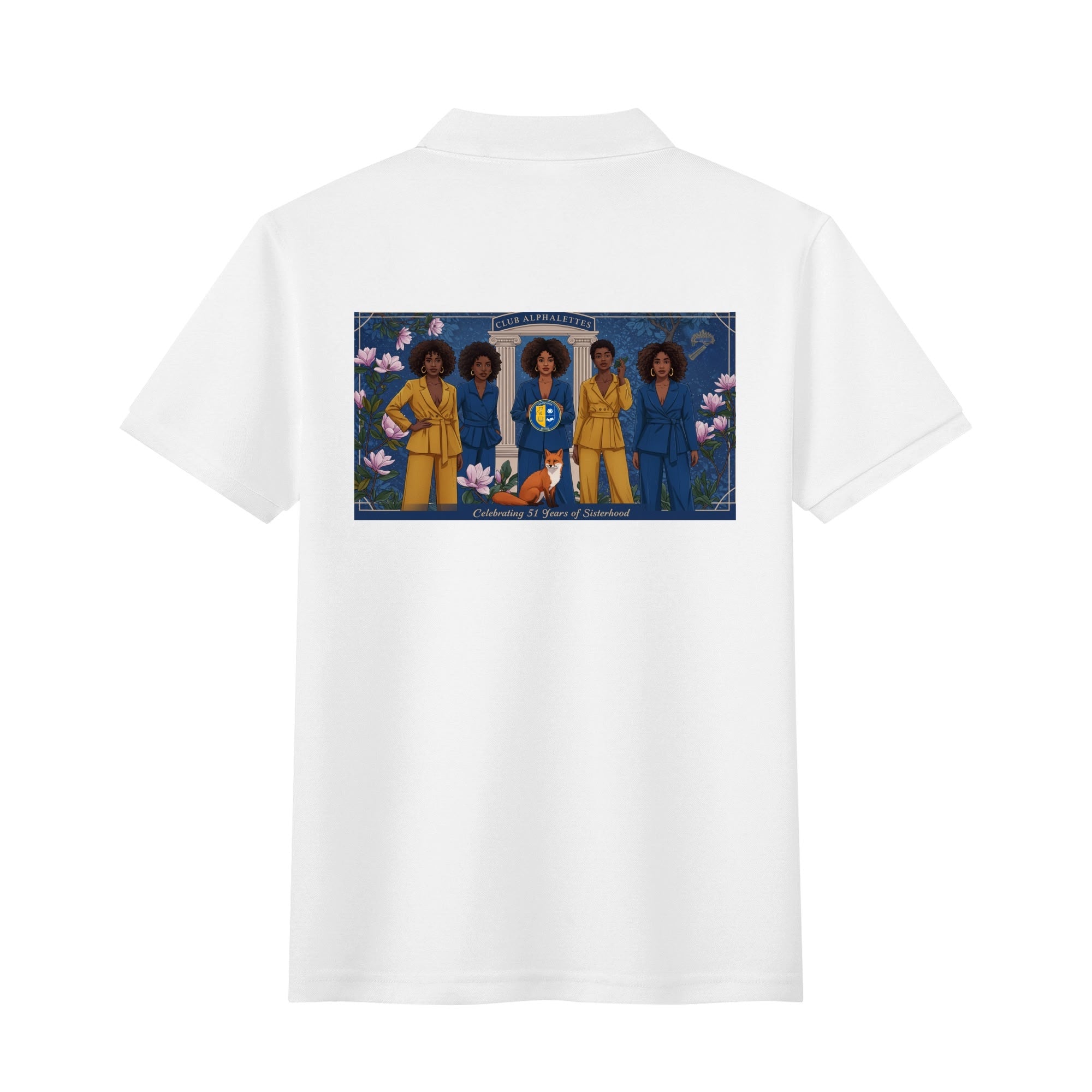 Club Alphalettes Printed Cotton Polo Shirt