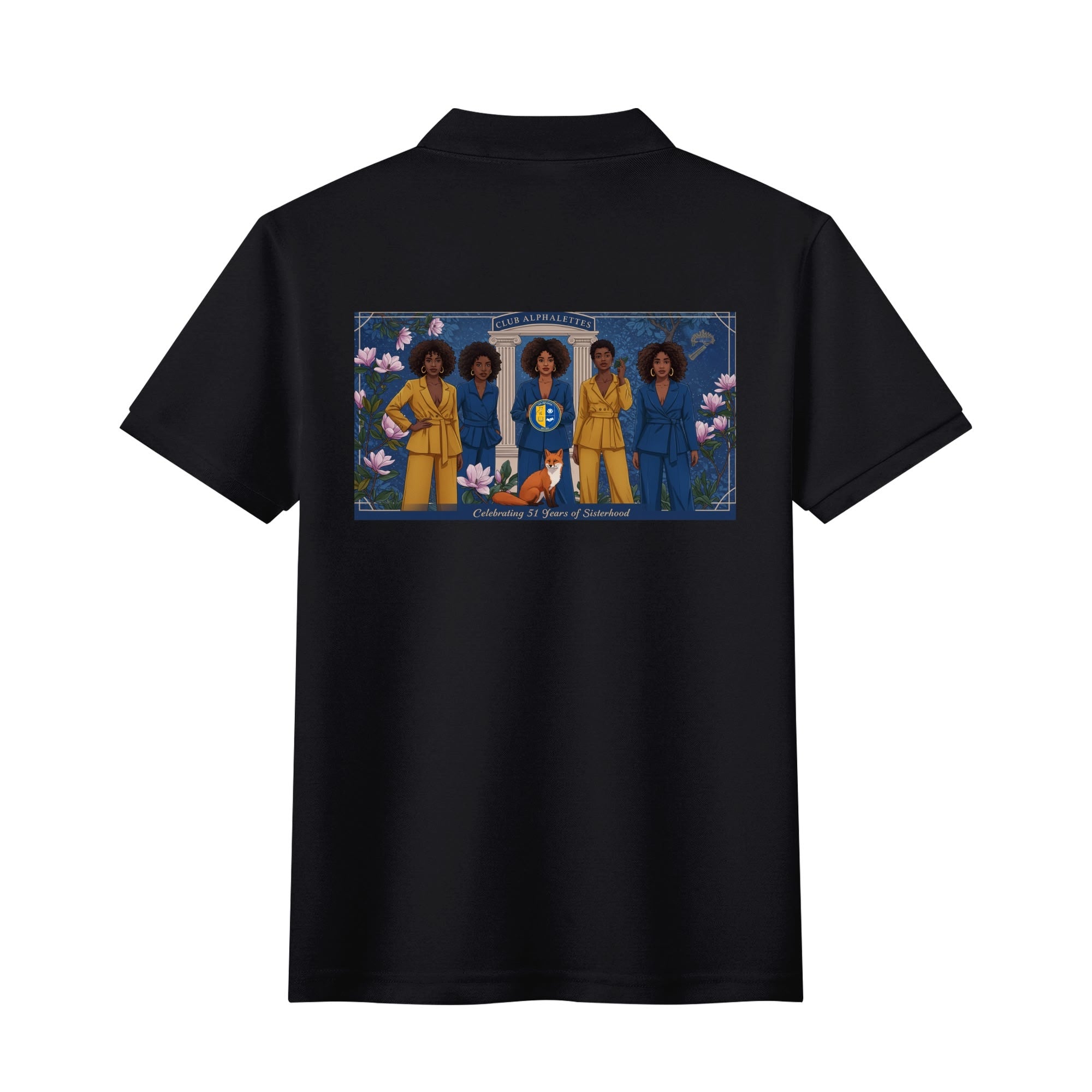 Club Alphalettes Printed Cotton Polo Shirt