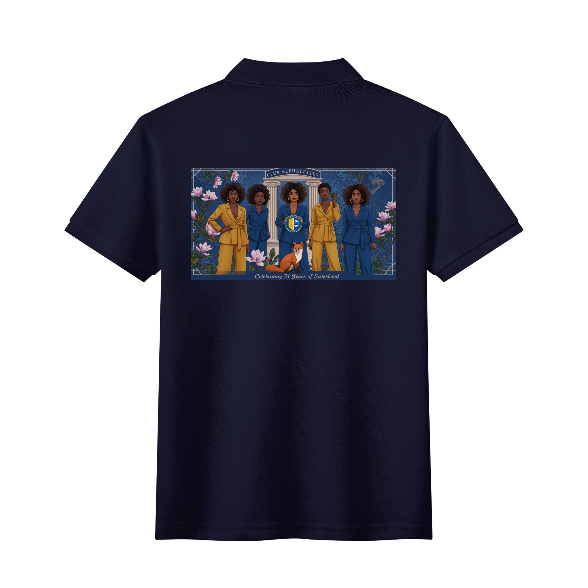 Club Alphalettes Printed Cotton Polo Shirt