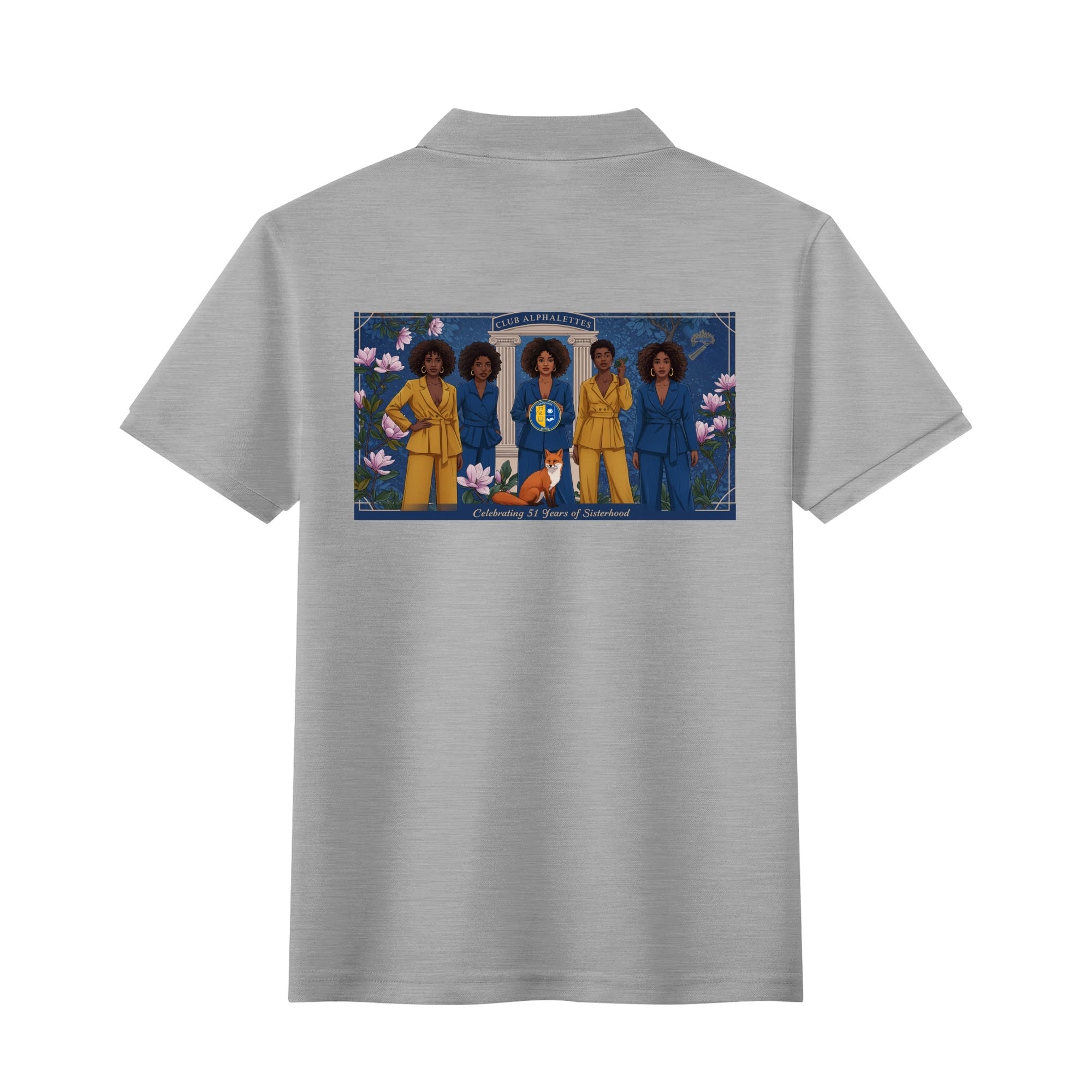 Club Alphalettes Printed Cotton Polo Shirt