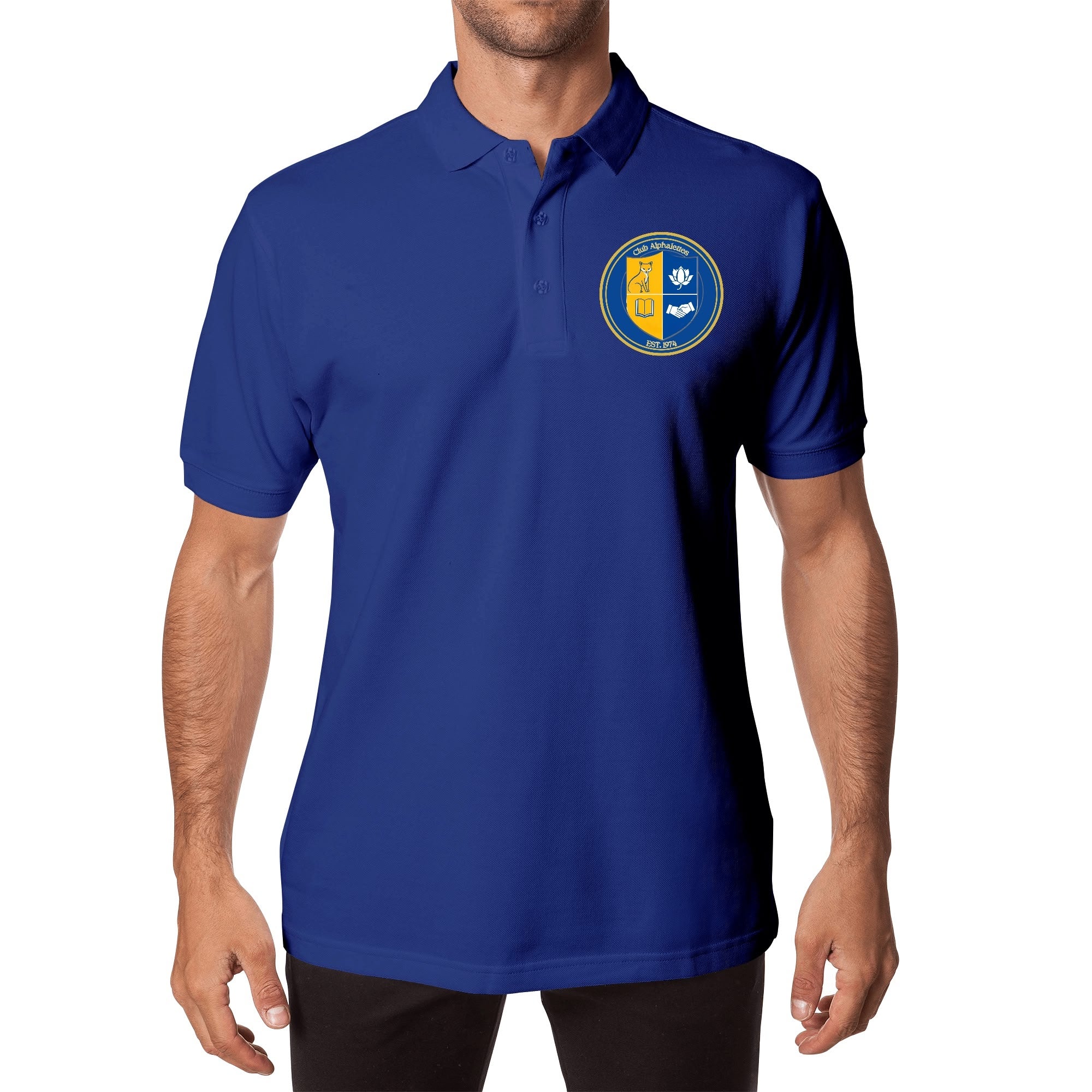 Club Alphalettes Printed Cotton Polo Shirt