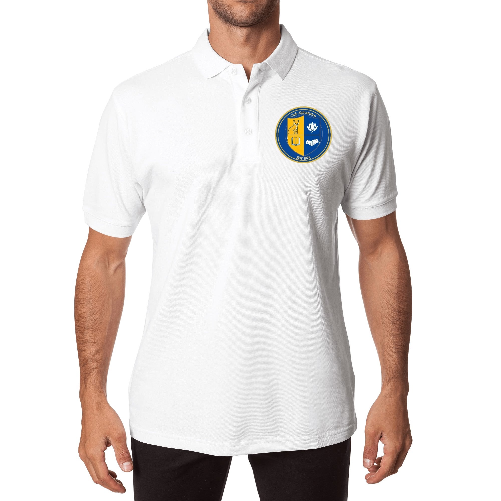 Club Alphalettes Printed Cotton Polo Shirt