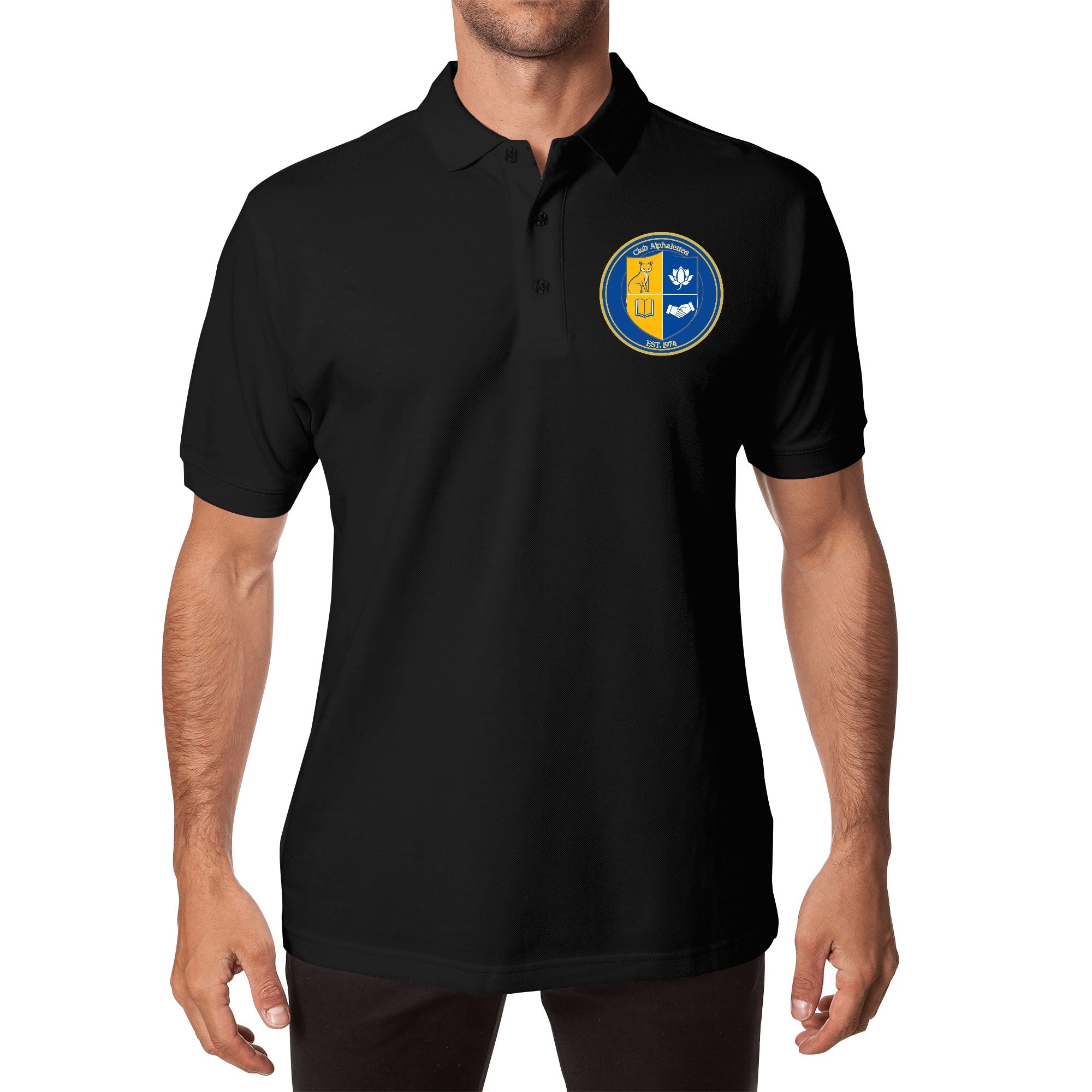 Club Alphalettes Printed Cotton Polo Shirt