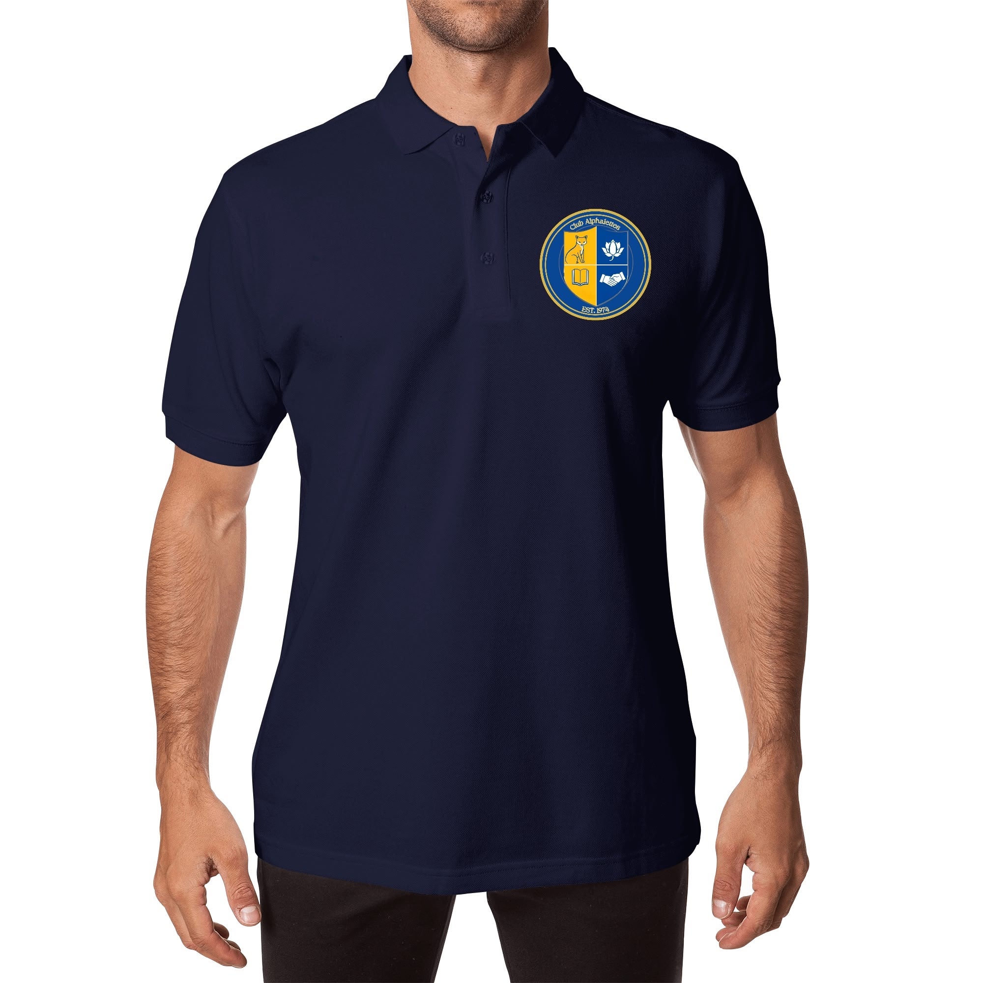Club Alphalettes Printed Cotton Polo Shirt