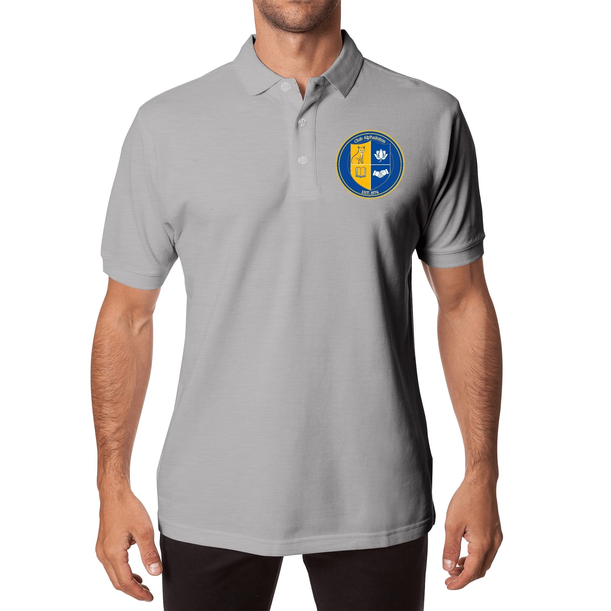 Club Alphalettes Printed Cotton Polo Shirt