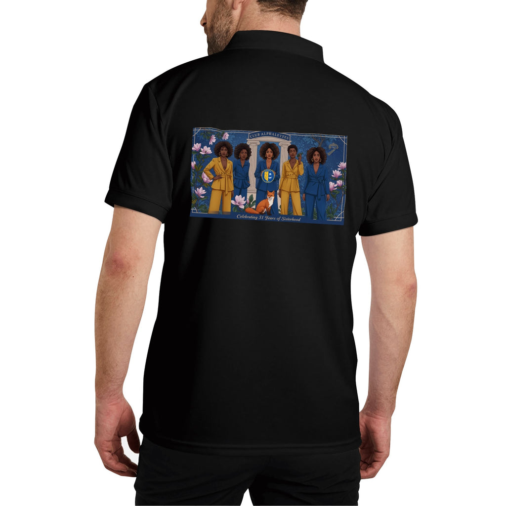 Club Alphalettes Printed Cotton Polo Shirt