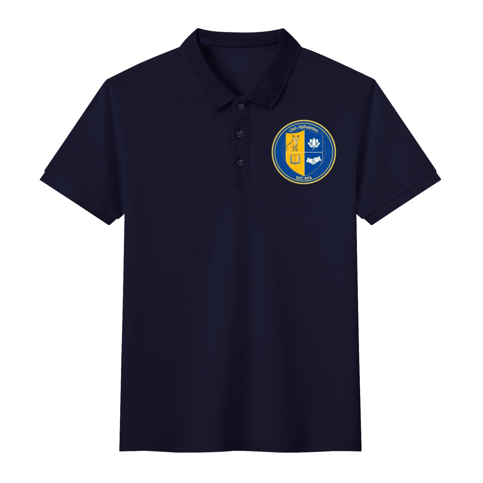 Club Alphalettes Printed Cotton Polo Shirt
