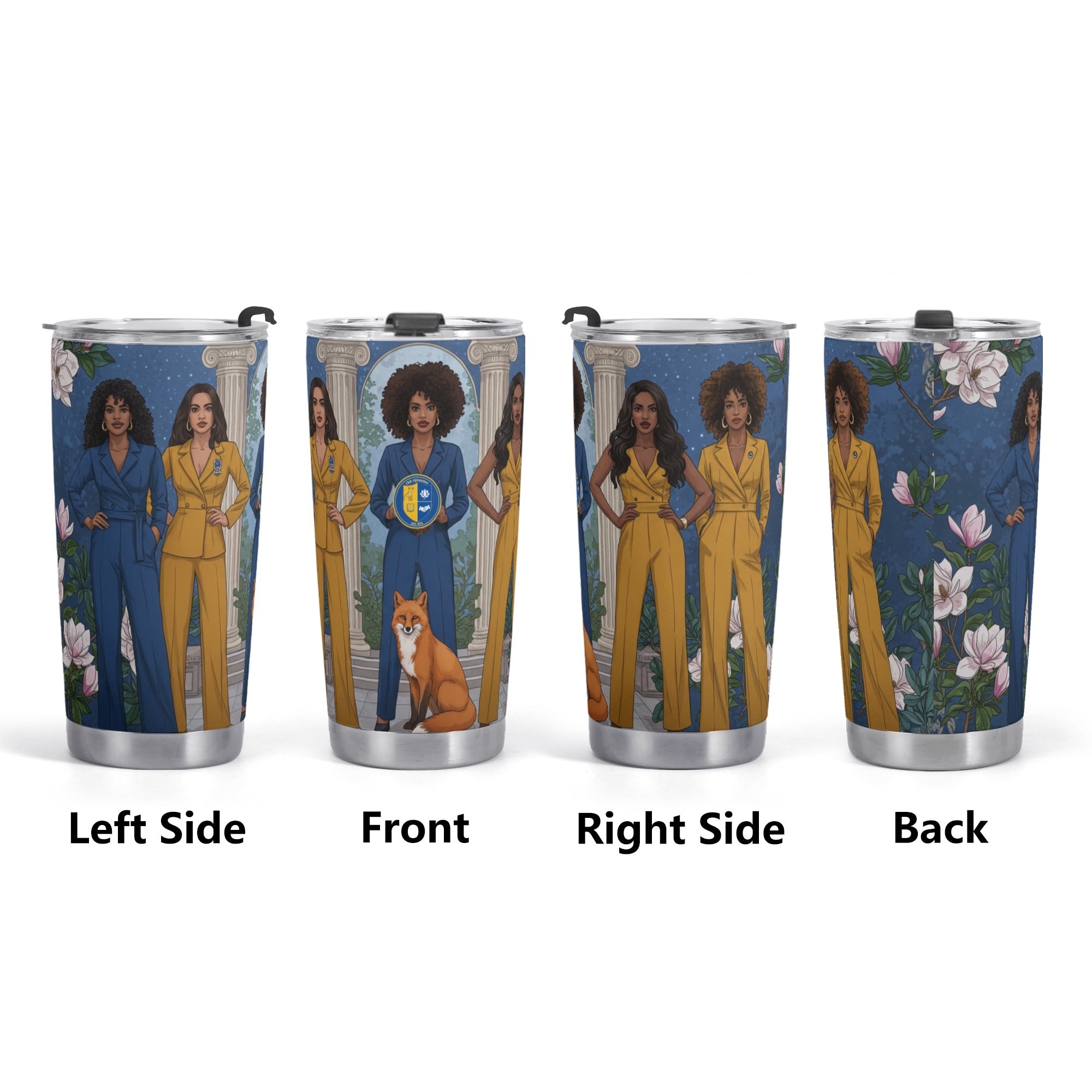 Club Alphalettes Stainless Steel 20oz Car Tumbler Personalized Gift