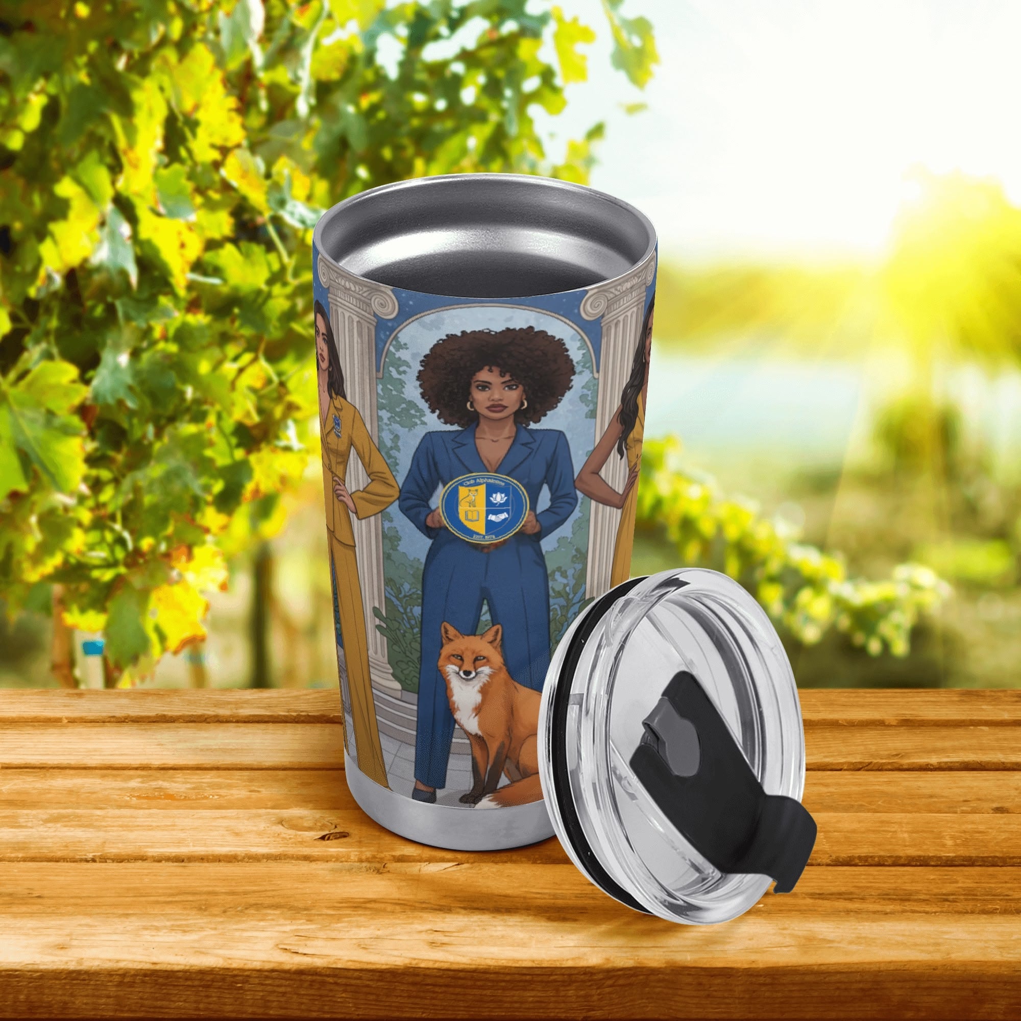 Club Alphalettes Stainless Steel 20oz Car Tumbler Personalized Gift
