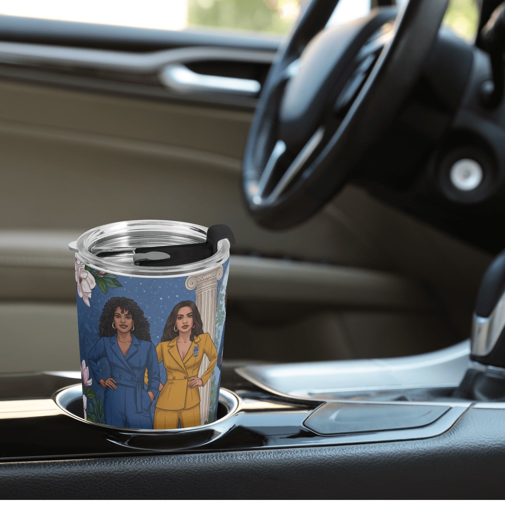 Club Alphalettes Stainless Steel 20oz Car Tumbler Personalized Gift