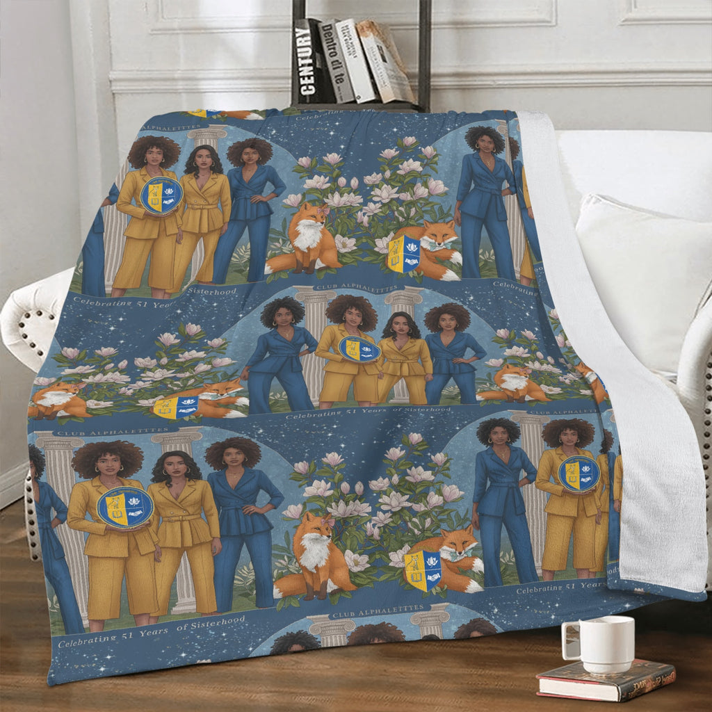 CLUB ALPHALETTES Soft Polyester Premium Fleece Blanket