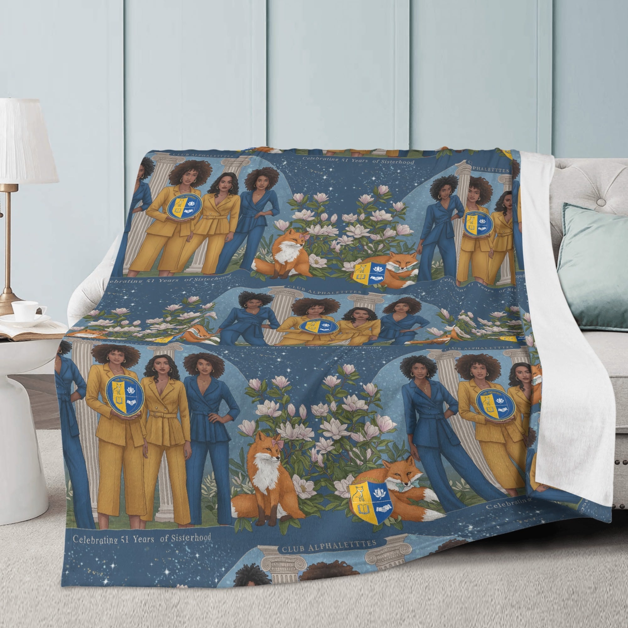 CLUB ALPHALETTES Soft Polyester Premium Fleece Blanket
