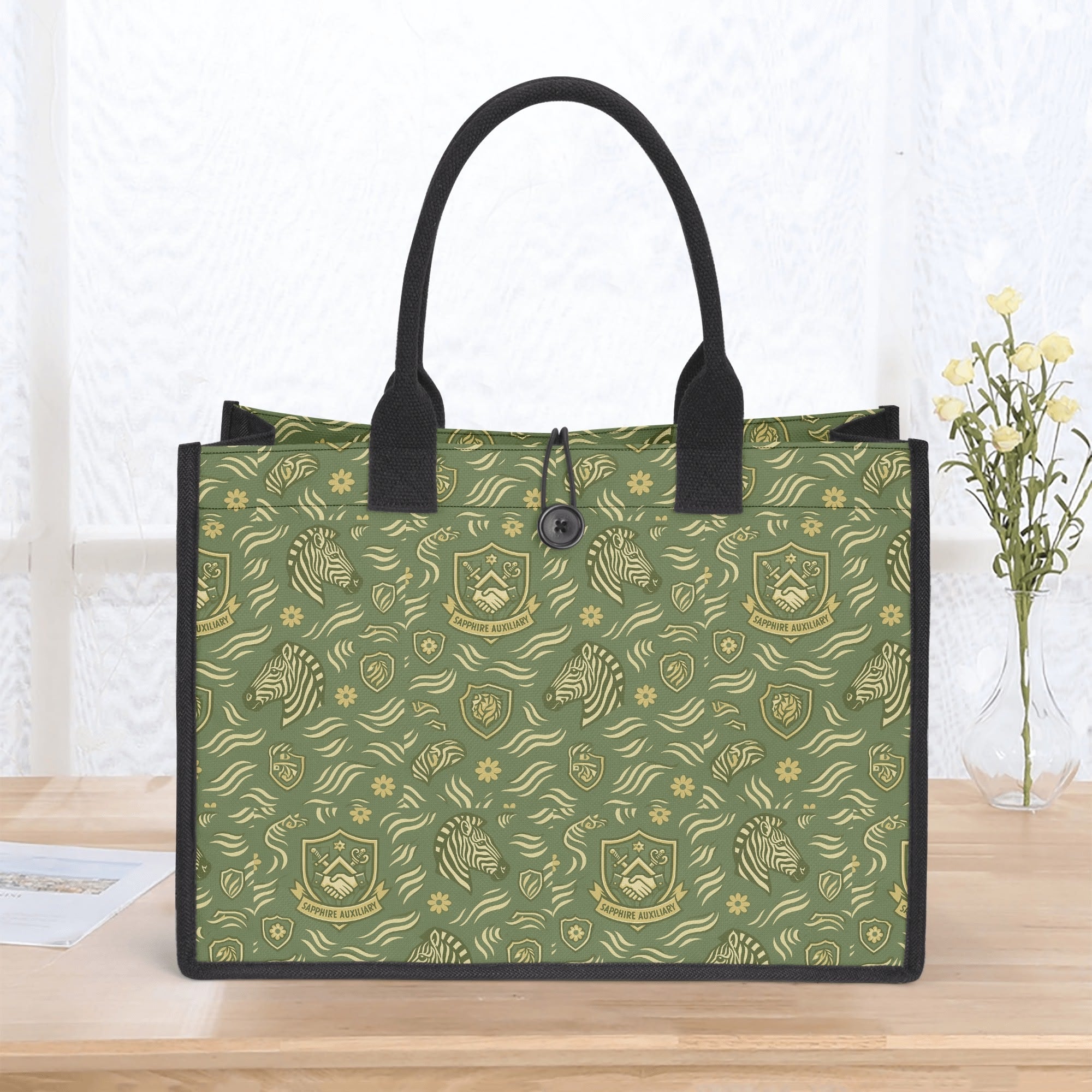 Sapphire Aux Canvas Tote Bag（3 layers）