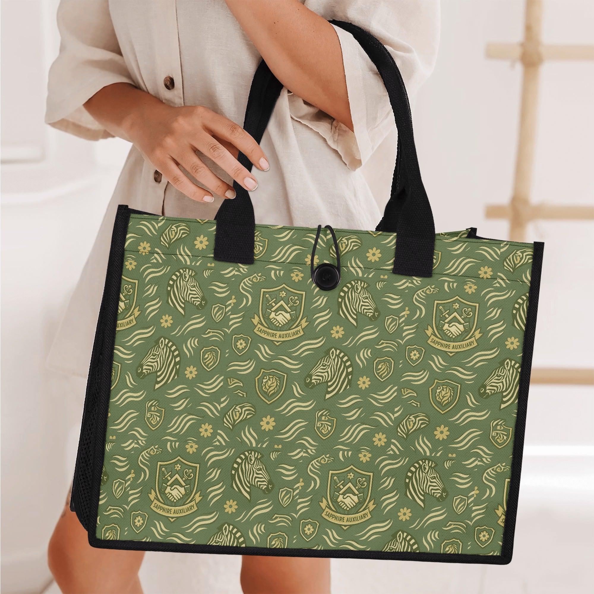 Sapphire Aux Canvas Tote Bag（3 layers）