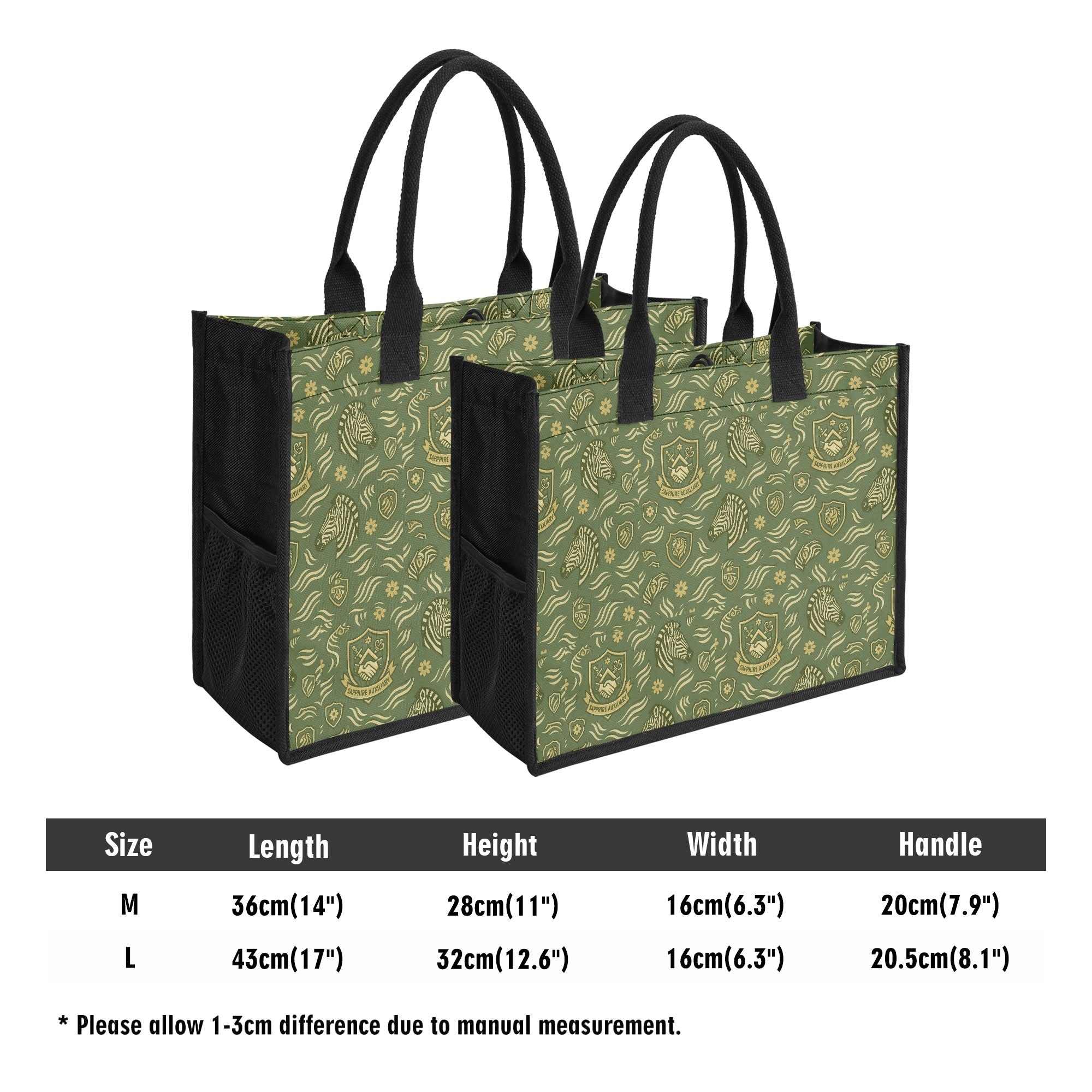 Sapphire Aux Canvas Tote Bag（3 layers）