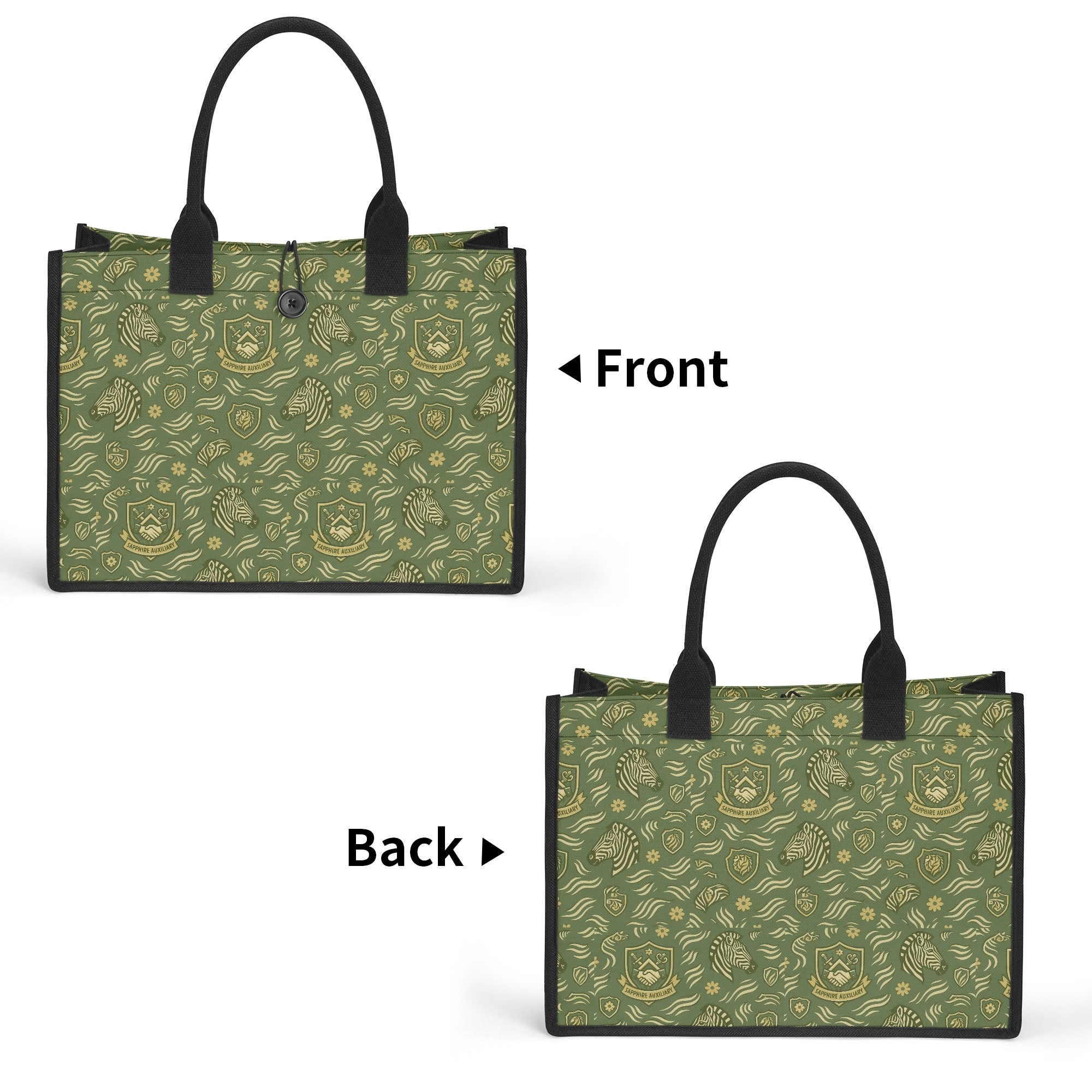 Sapphire Aux Canvas Tote Bag（3 layers）