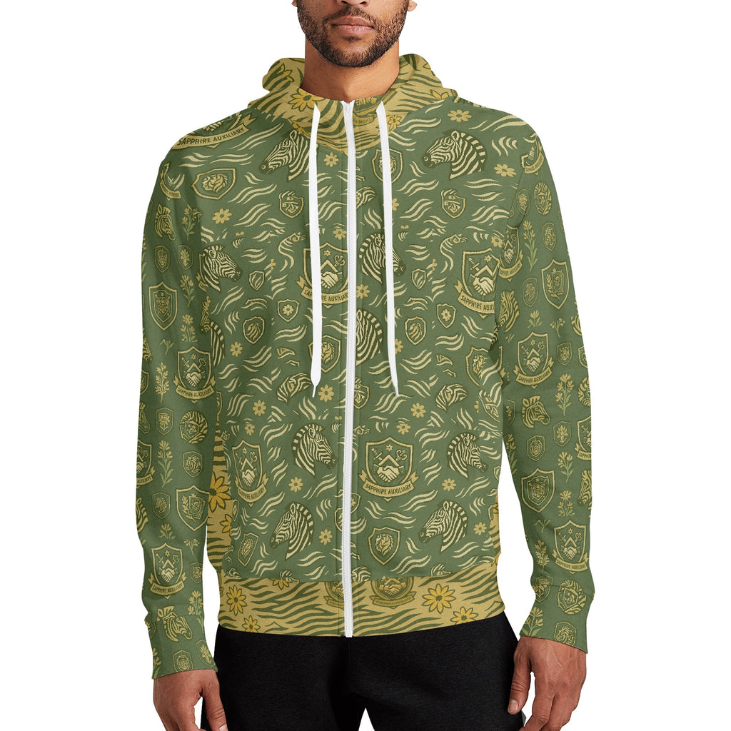 Sapphire Aux Print Hoodie