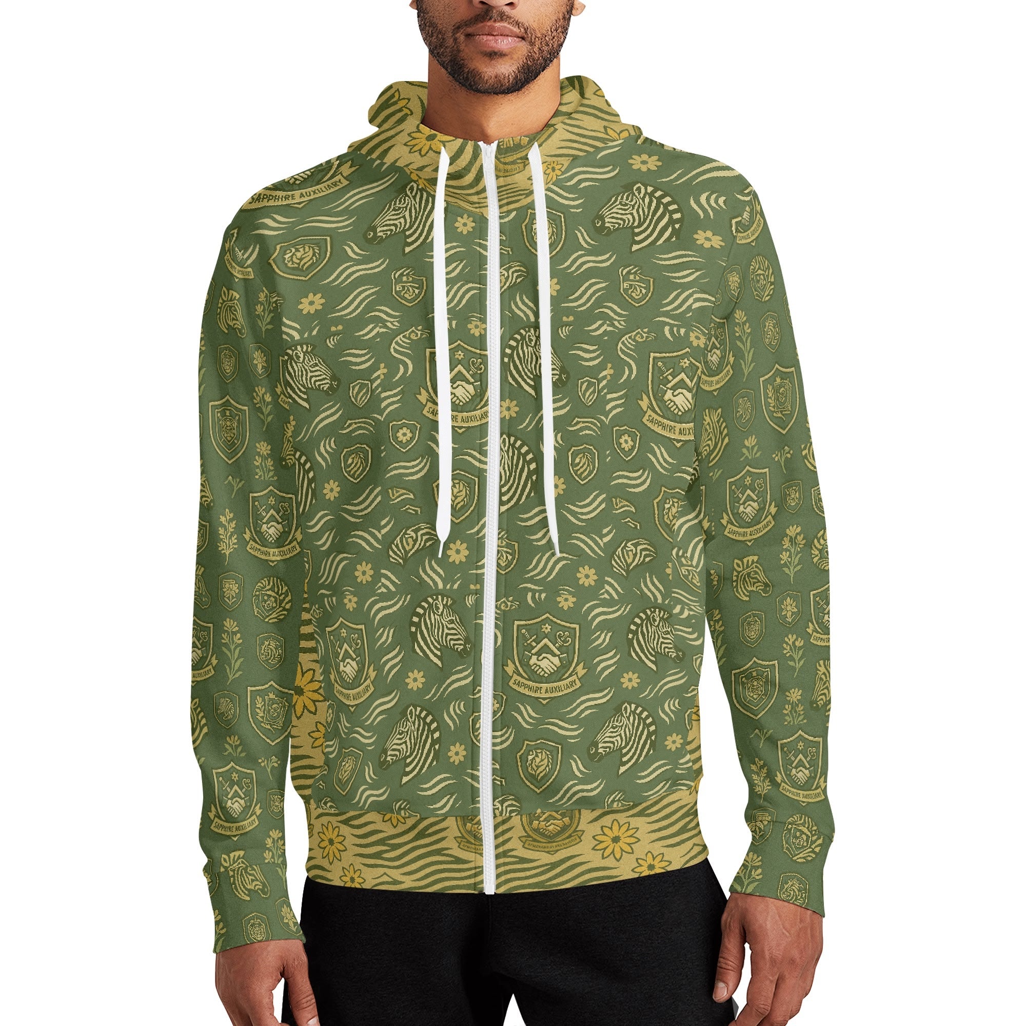 Sapphire Aux Print Hoodie